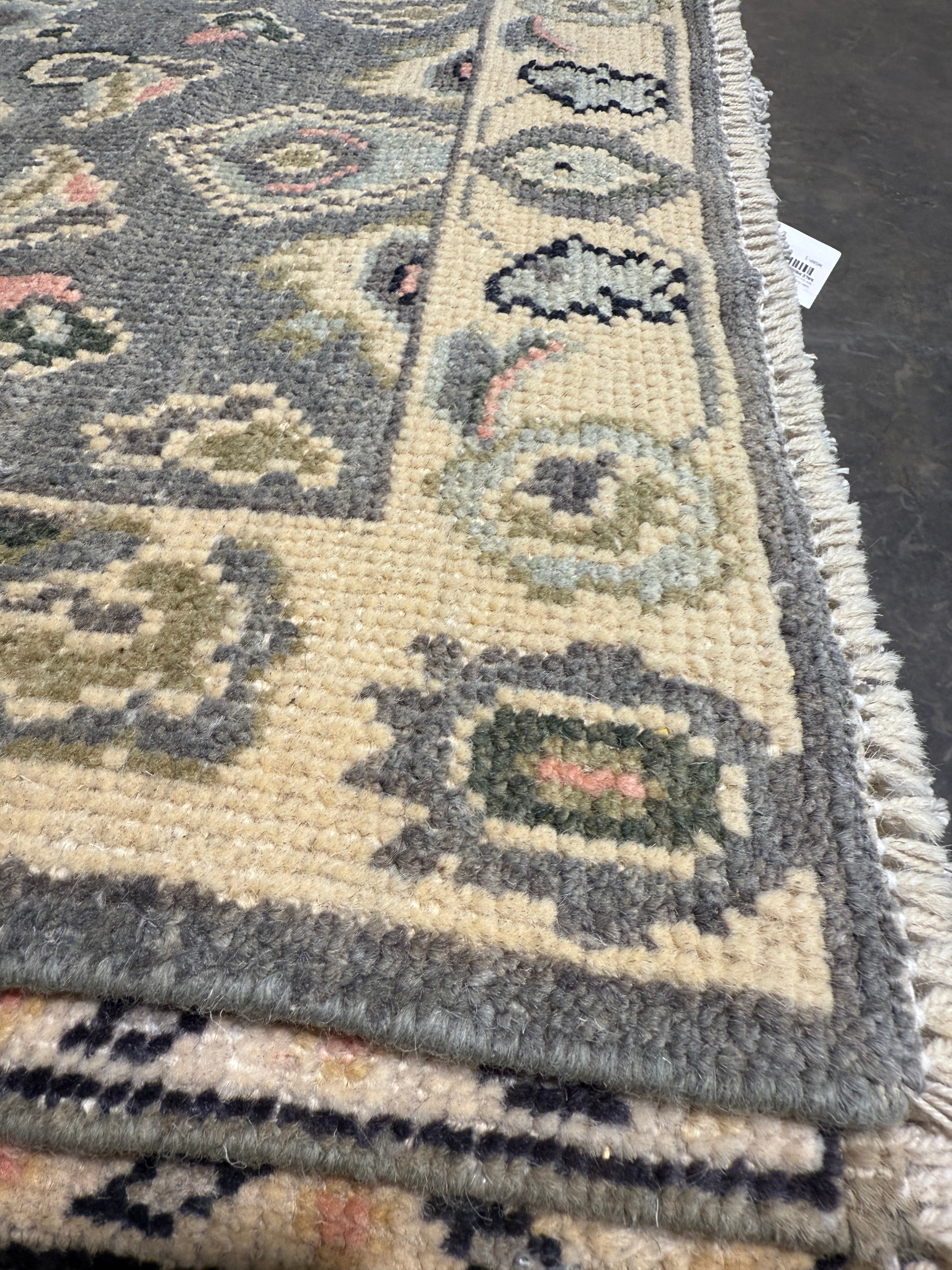 Hannah Fields 2.2x4.1 Grey Afghani Oushak