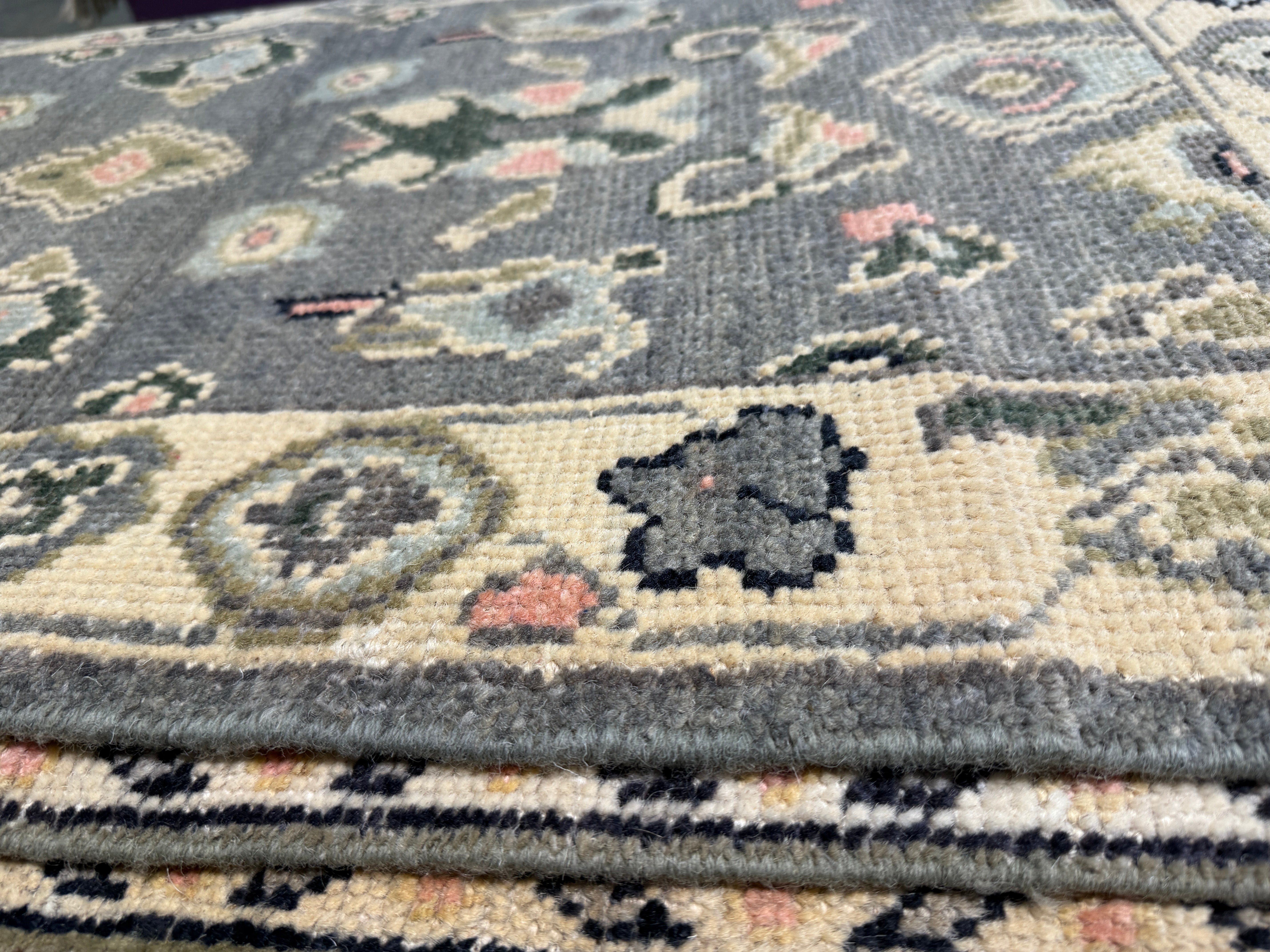 Hannah Fields 2.2x4.1 Grey Afghani Oushak