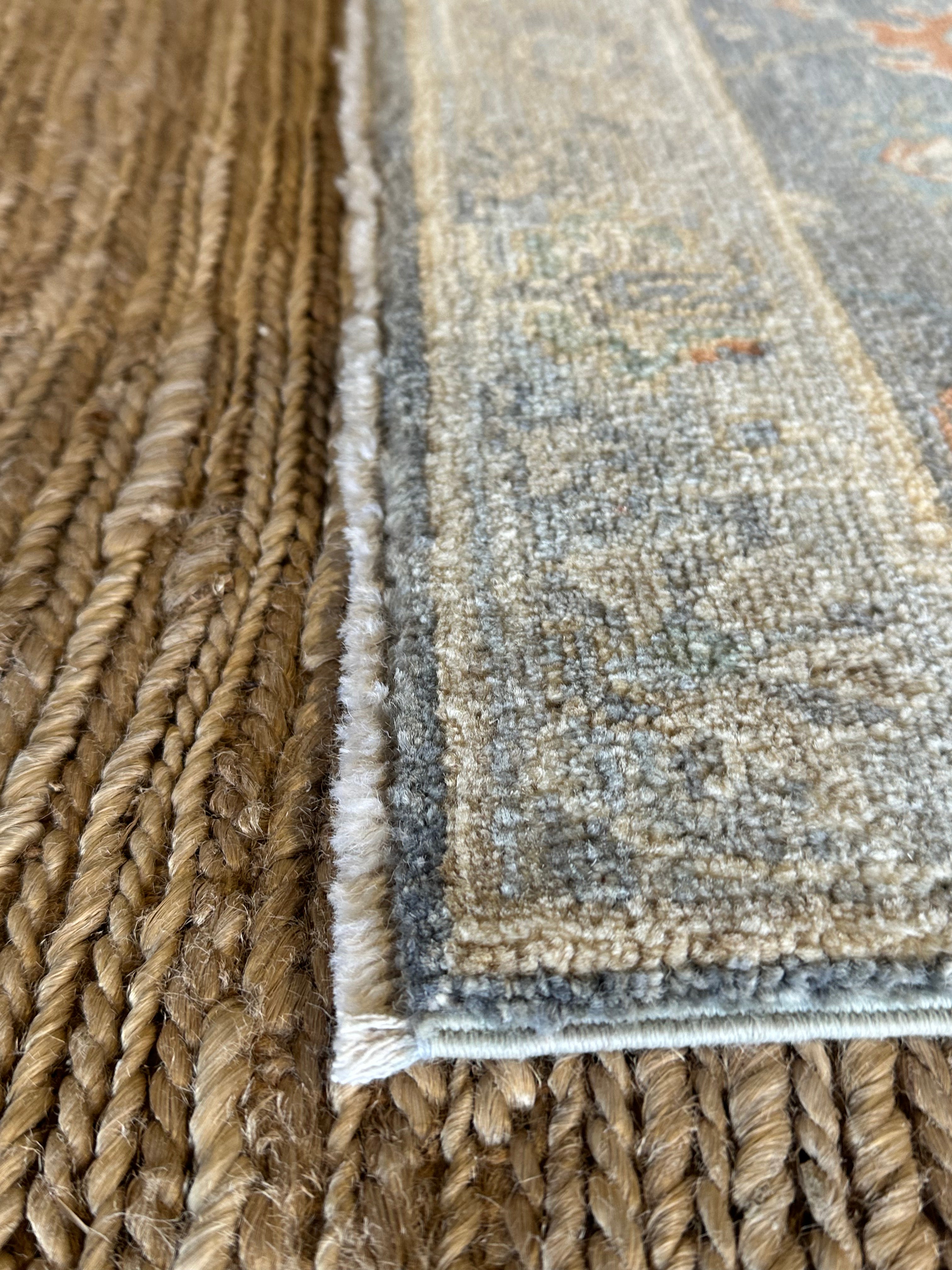 Robyn Lively 2.1x3.2 Blue Afghani Whitewashed Oushak