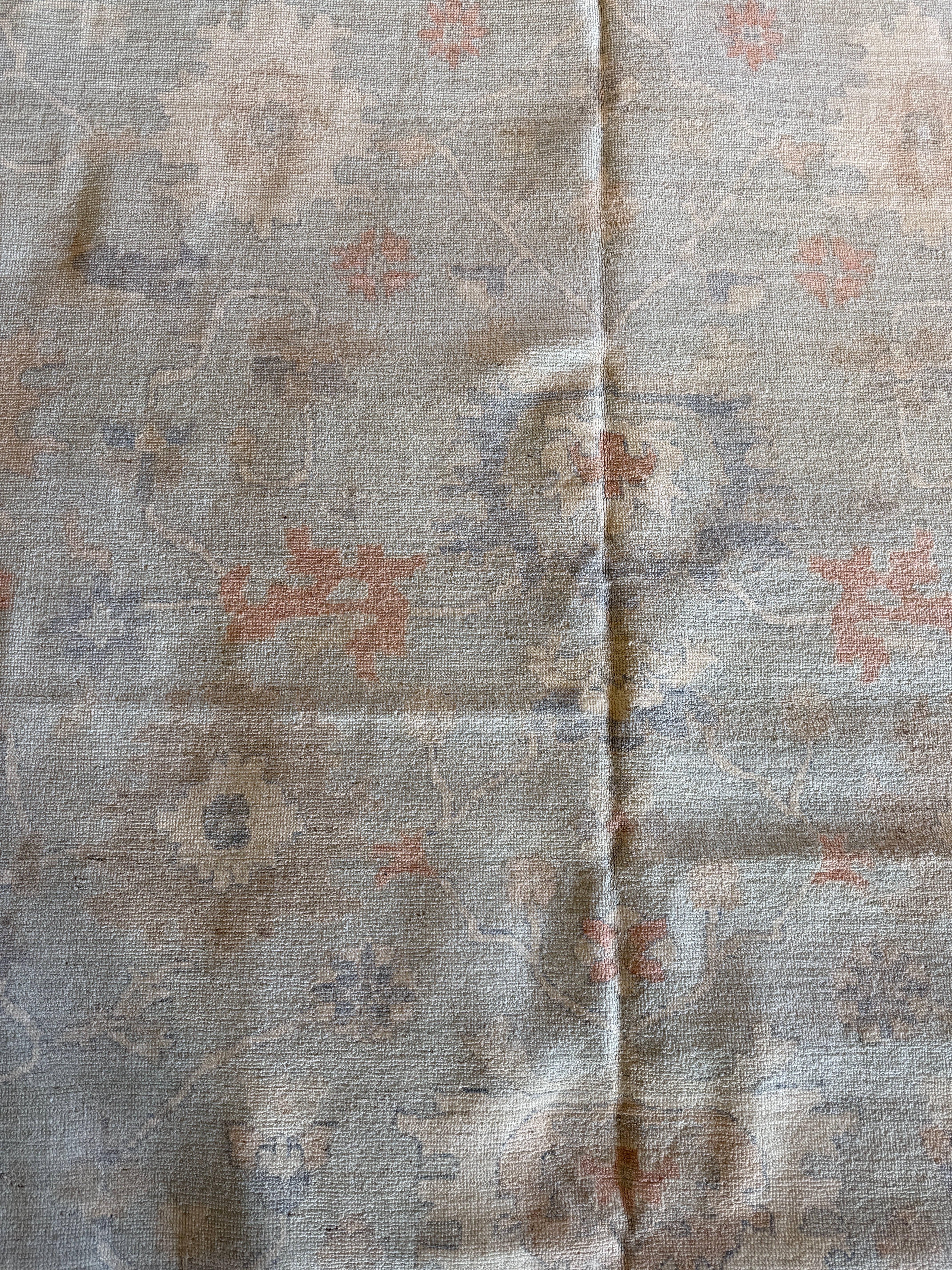 Ingrid Kersh 10.2x13.10 Blue Afghani Whitewashed Oushak