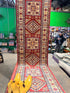 Rachel Hopkins 2.6x9.7 Red Afghani Kazak Rug