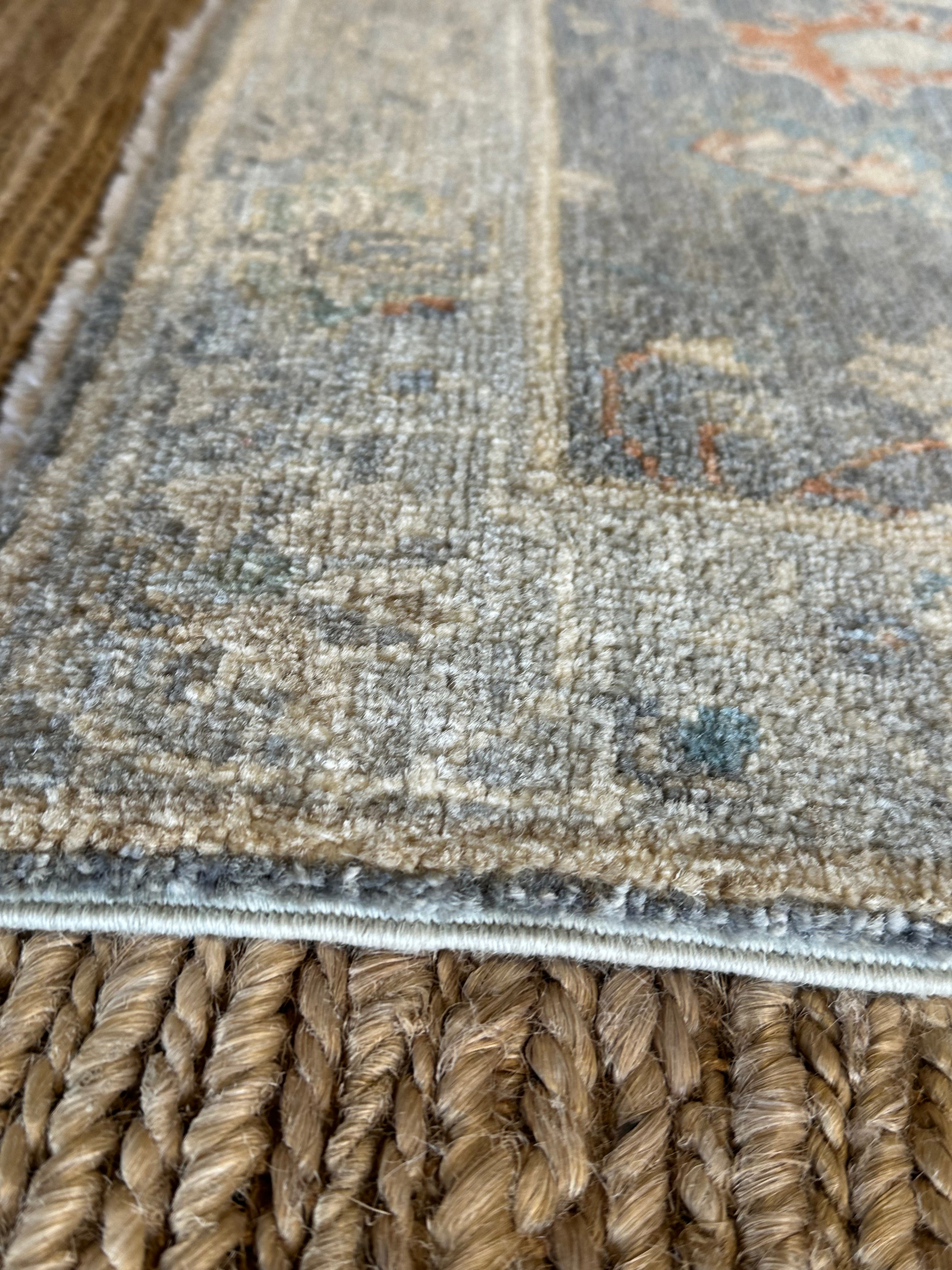 Robyn Lively 2.1x3.2 Blue Afghani Whitewashed Oushak