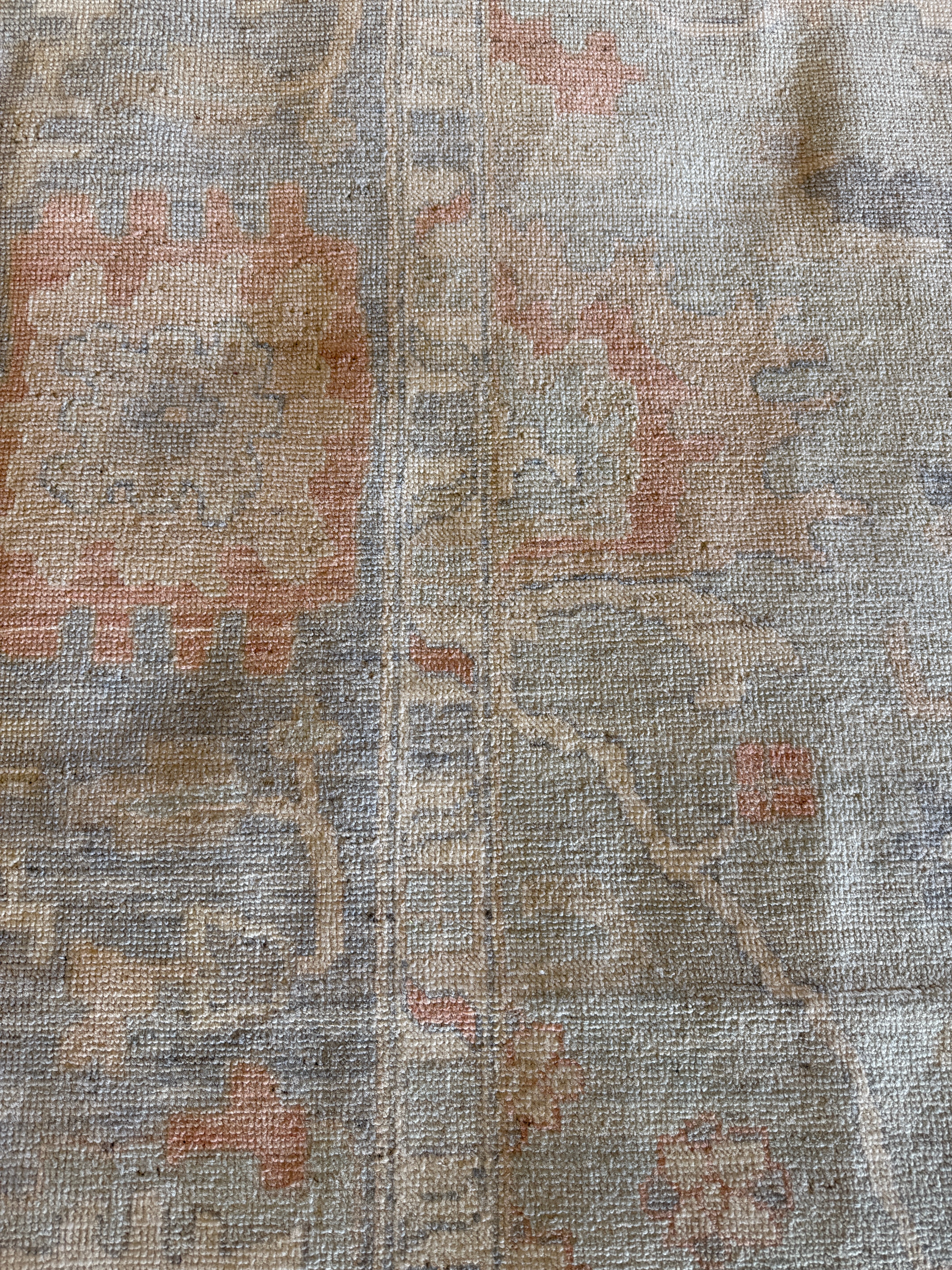 Ingrid Kersh 10.2x13.10 Blue Afghani Whitewashed Oushak