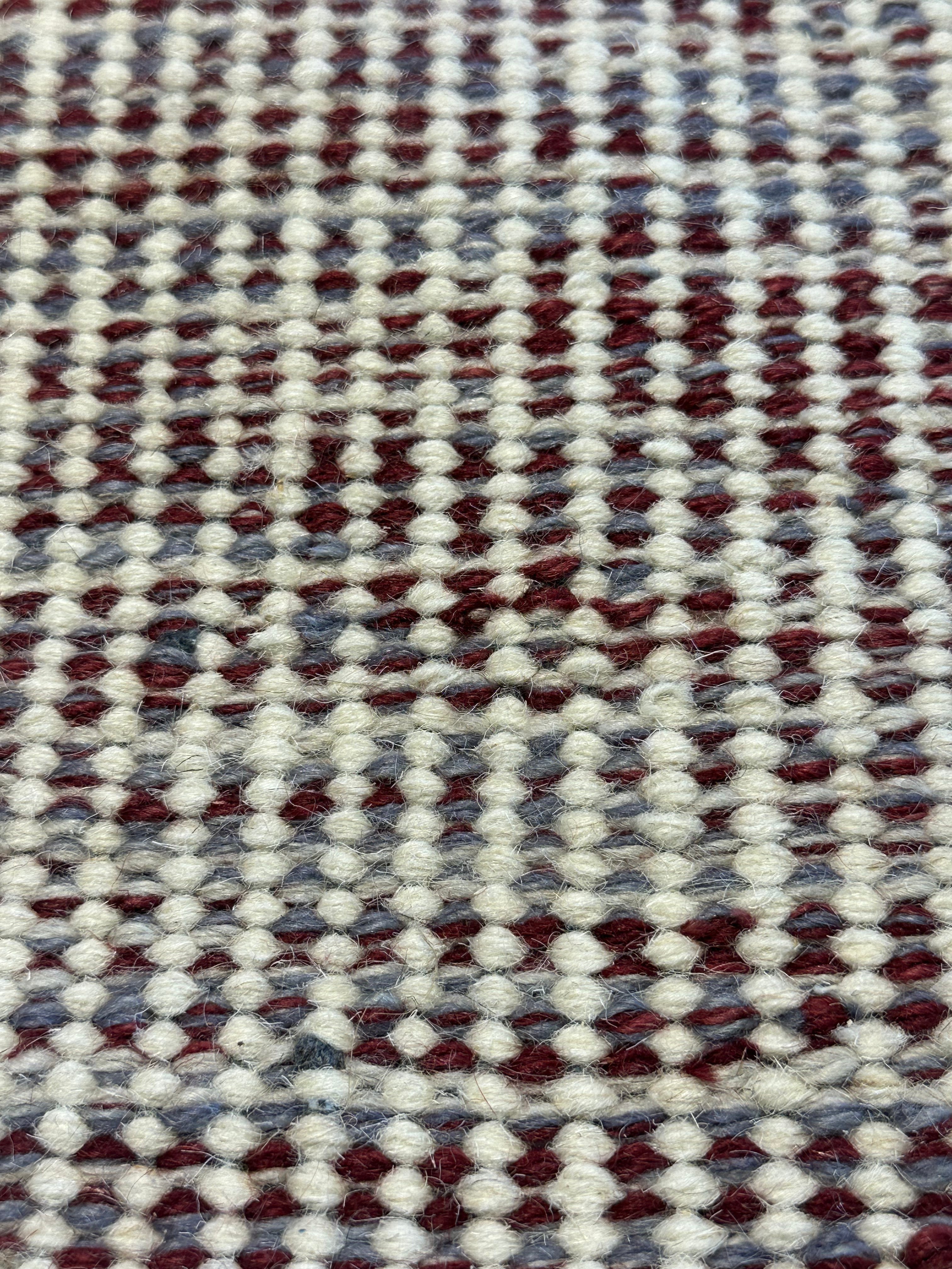 Jensen Ackles 5.3x7x6 Handwoven Multi Colored Textured Durrie Rug