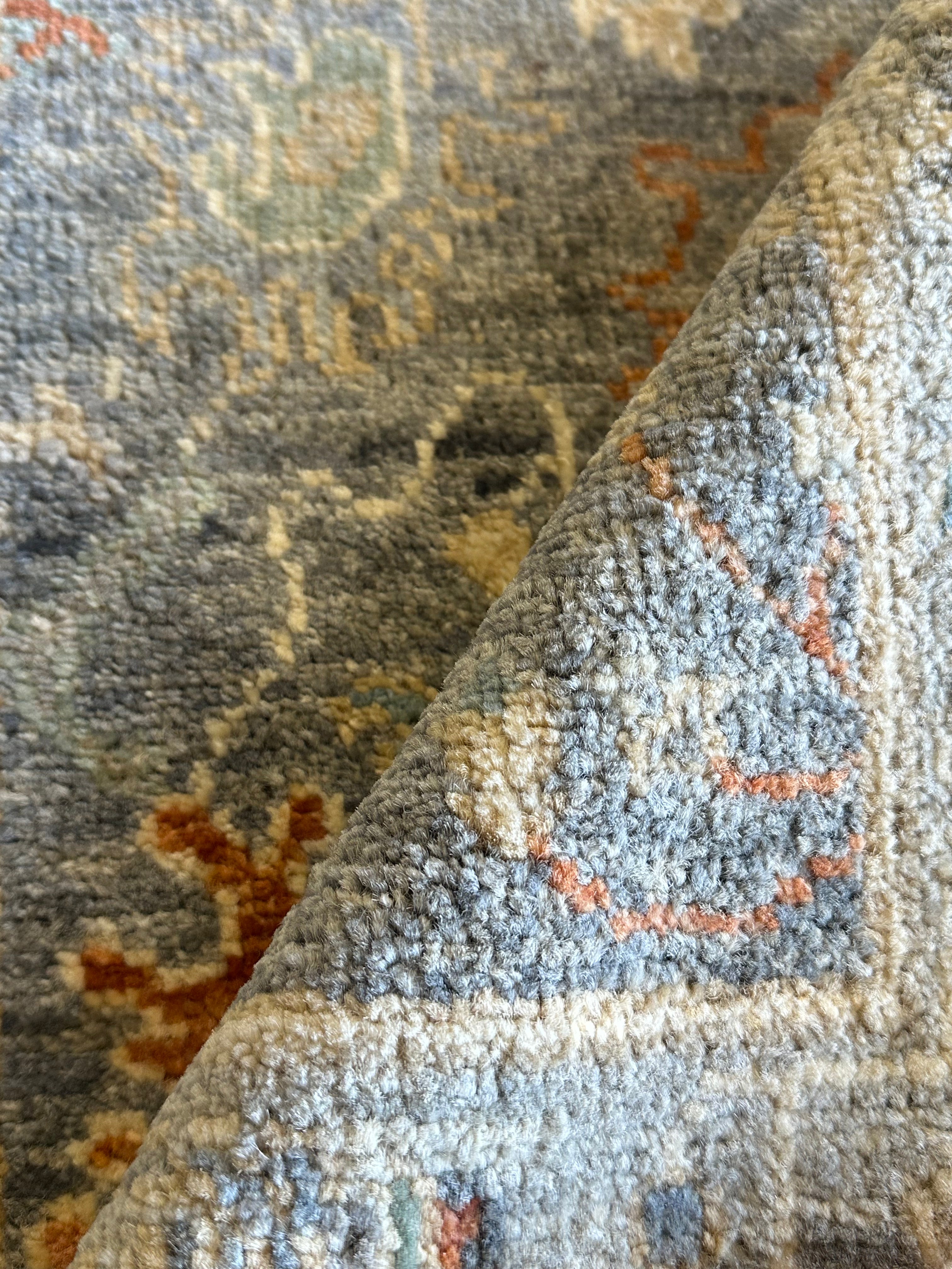 Robyn Lively 2.1x3.2 Blue Afghani Whitewashed Oushak