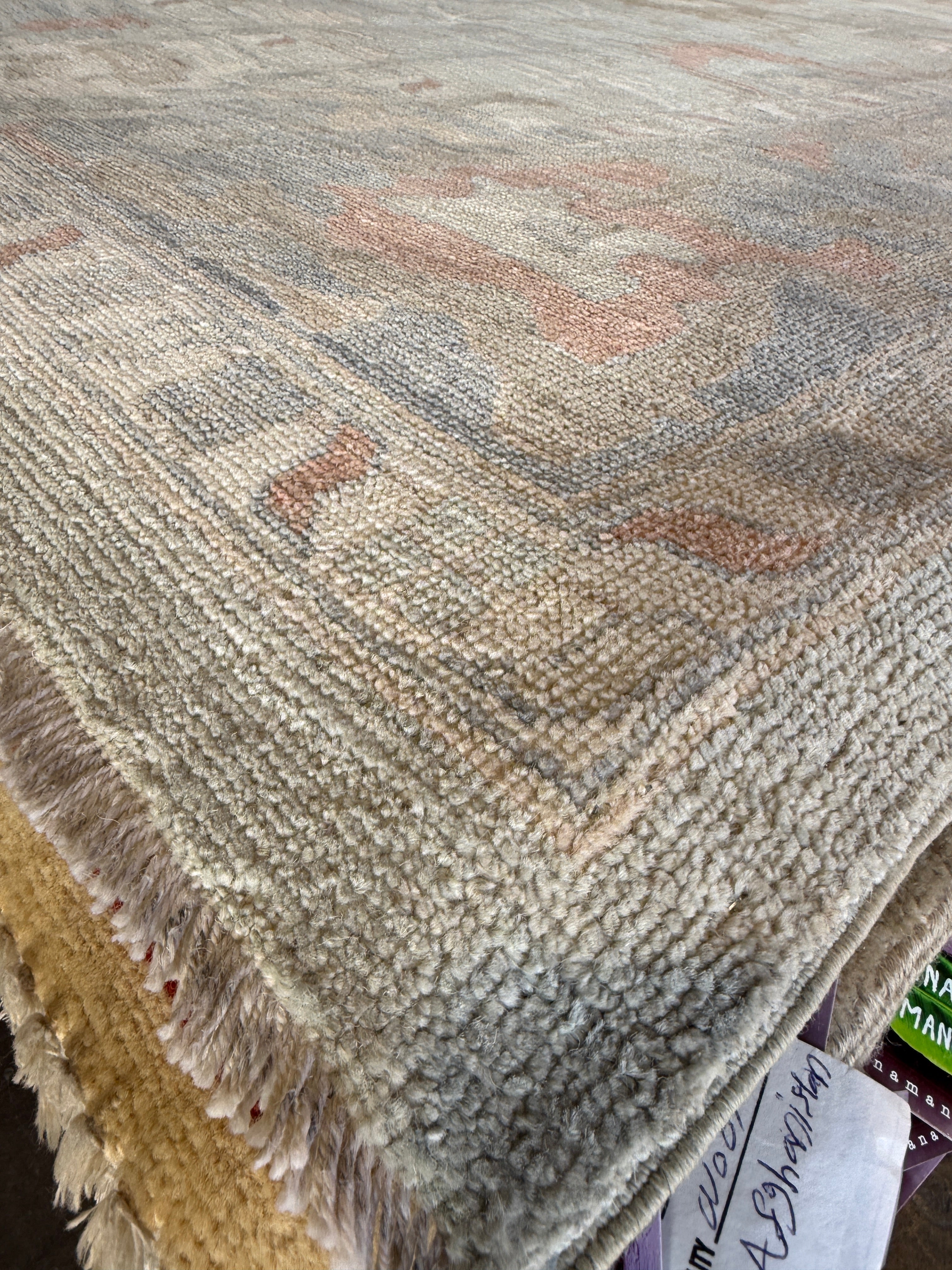 Ingrid Kersh 10.2x13.10 Blue Afghani Whitewashed Oushak