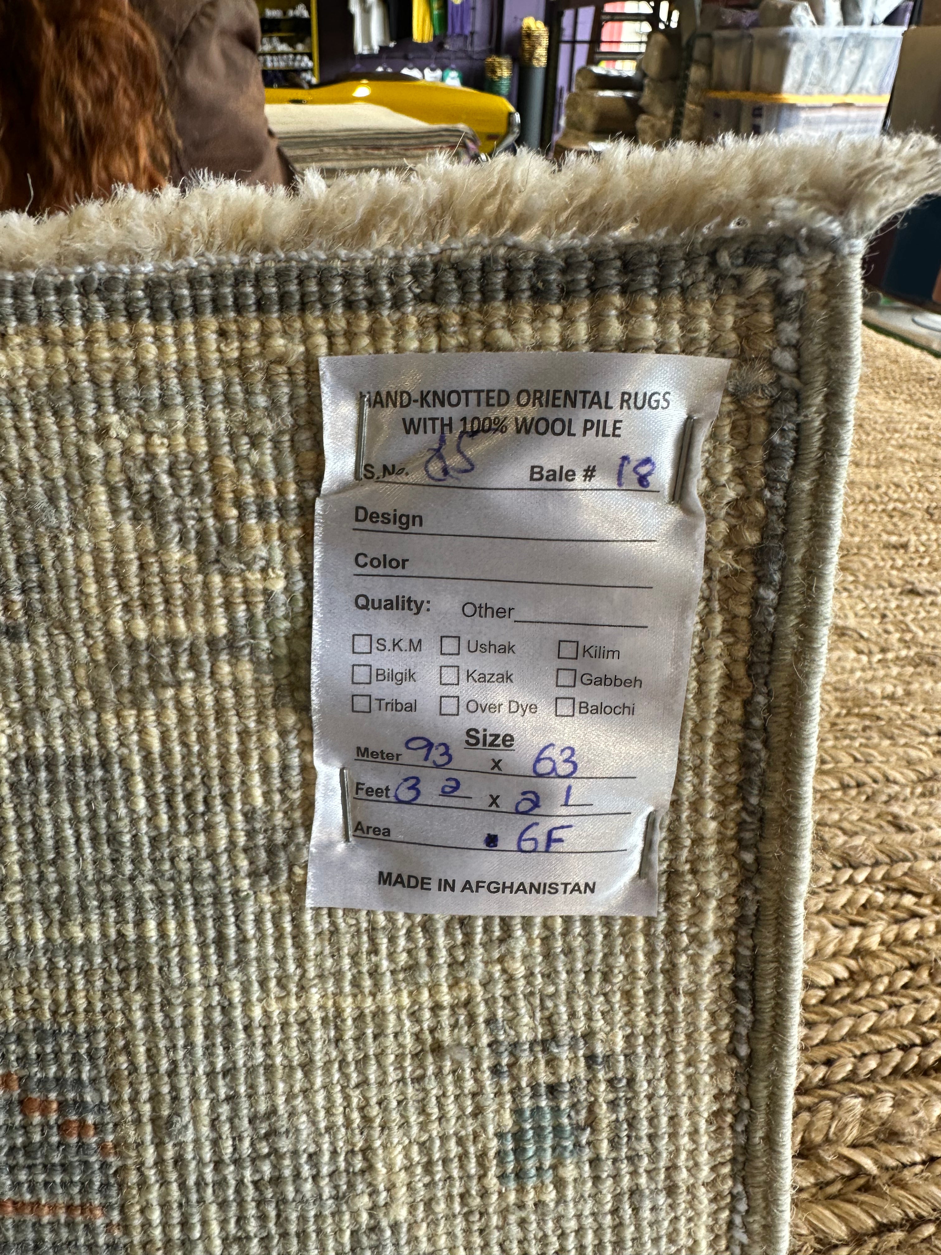 Robyn Lively 2.1x3.2 Blue Afghani Whitewashed Oushak
