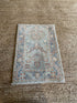 Amber Whalen 2.1x2.11 Blue Afghani Whitewashed Oushak