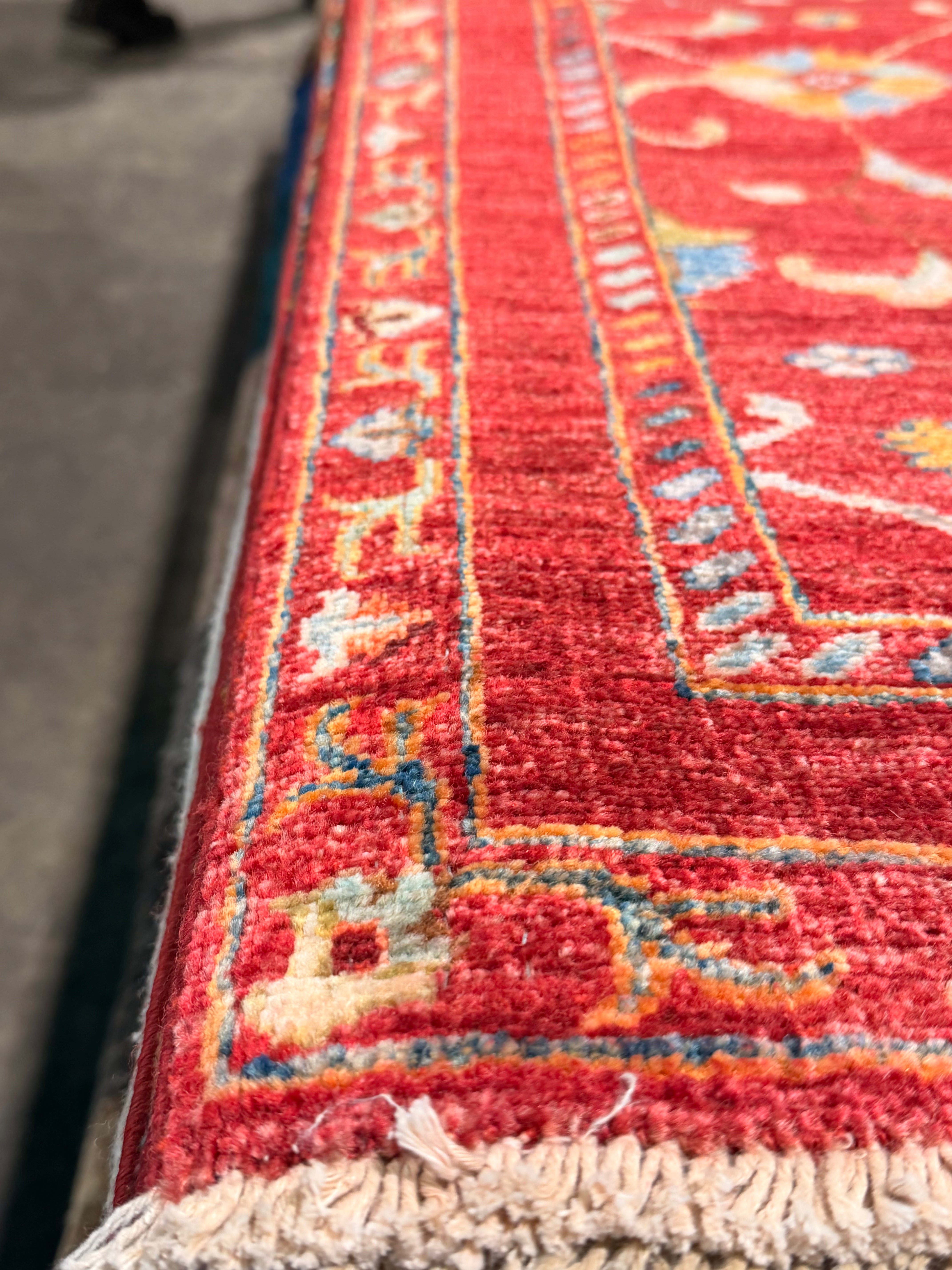 Poppy Liu 2.9x8.3 Red Afghani Sultani Runner