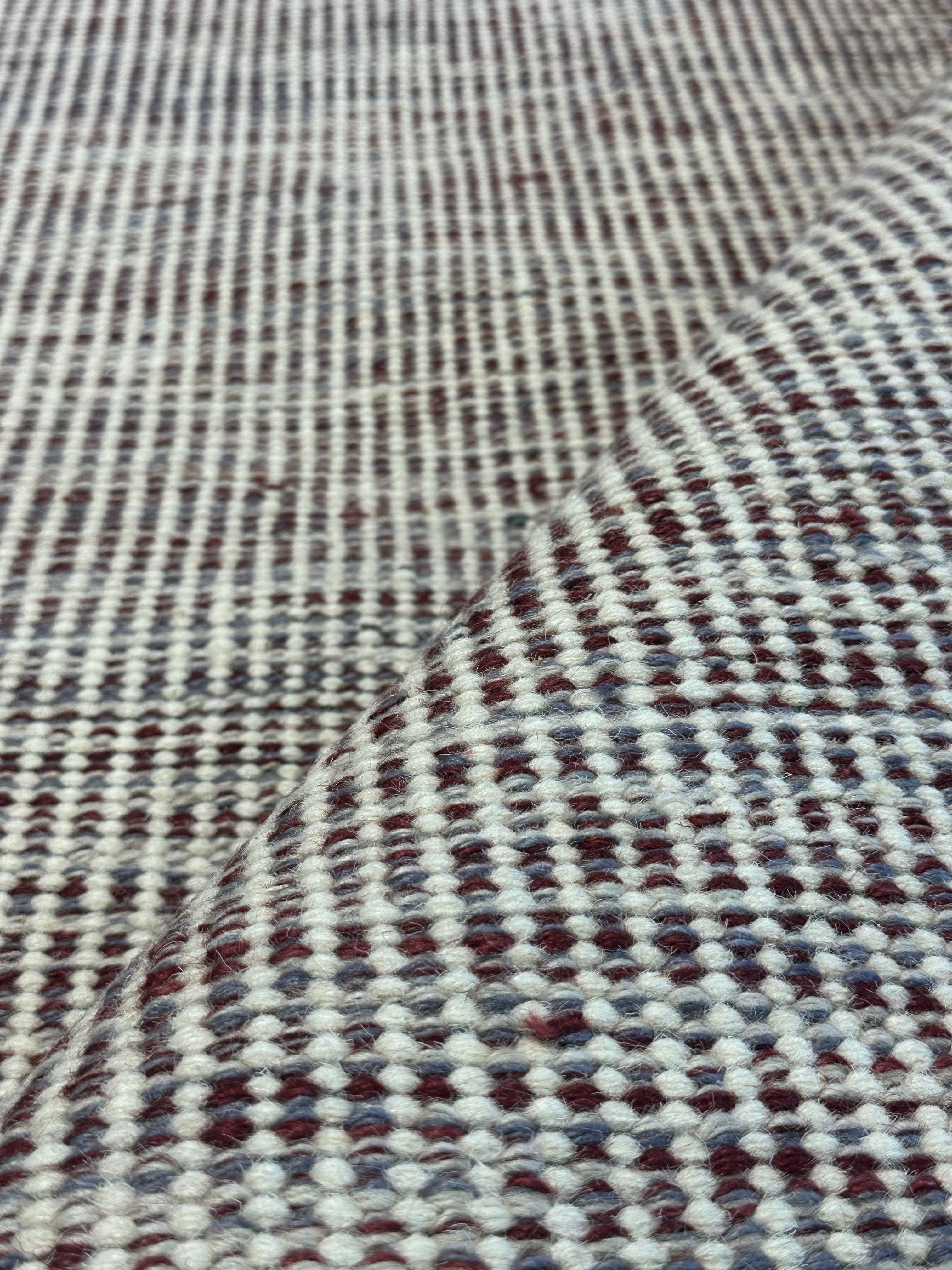 Jensen Ackles 5.3x7x6 Handwoven Multi Colored Textured Durrie Rug