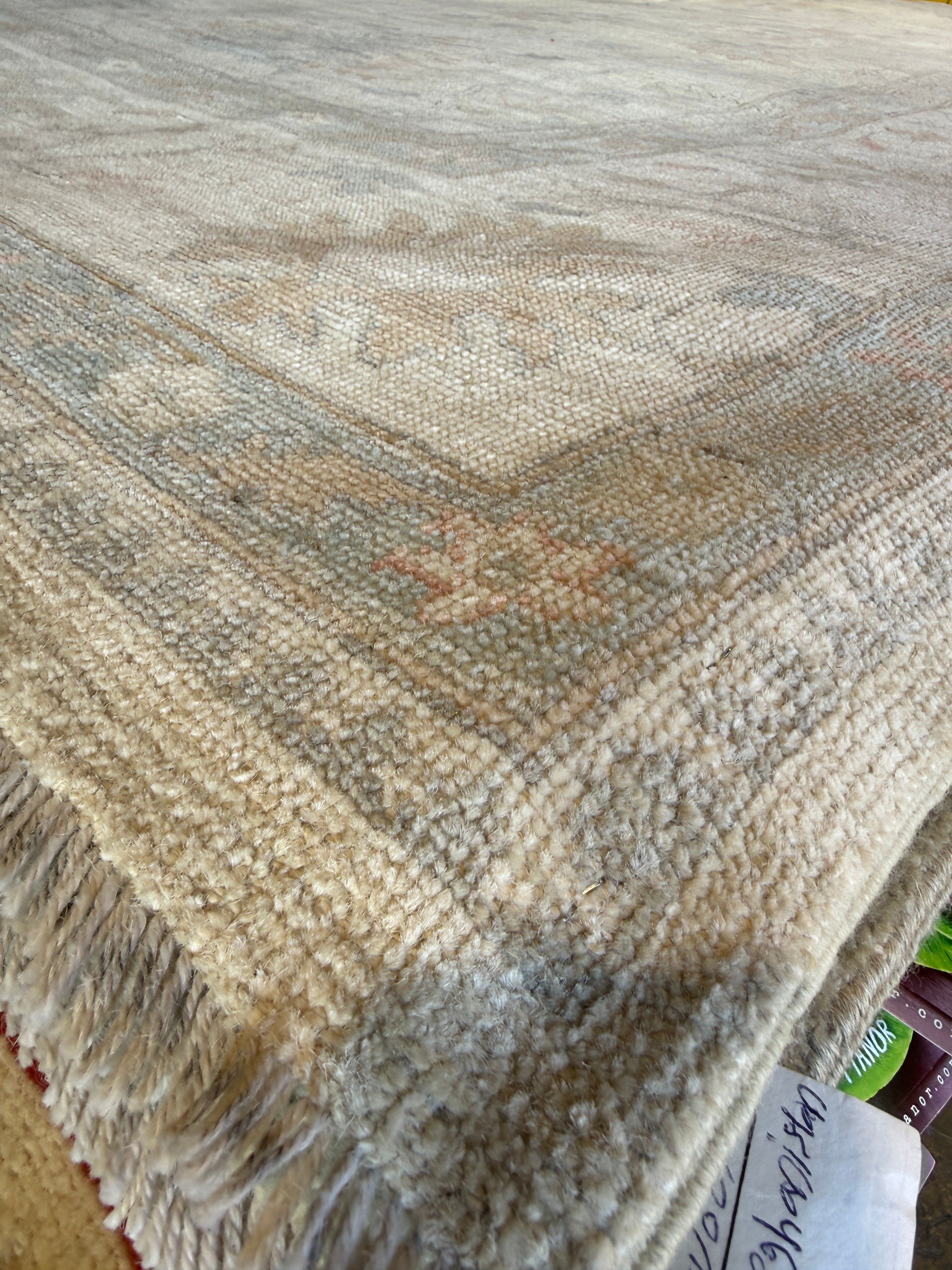 Rose 10.2x13.9 Cream Afghani Whitewashed Oushak