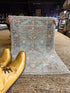 Amber Whalen 2.1x2.11 Blue Afghani Whitewashed Oushak