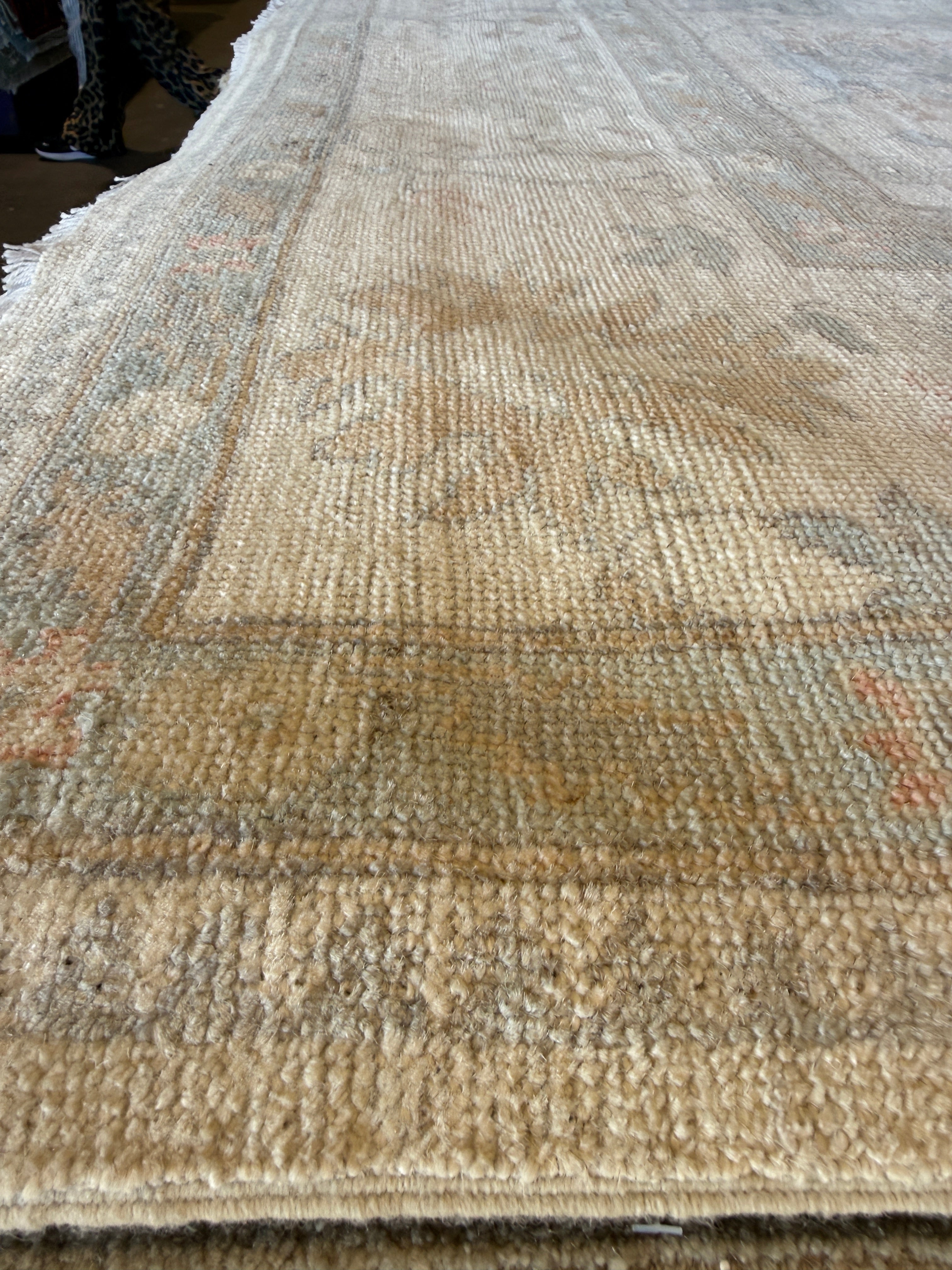 Rose 10.2x13.9 Cream Afghani Whitewashed Oushak