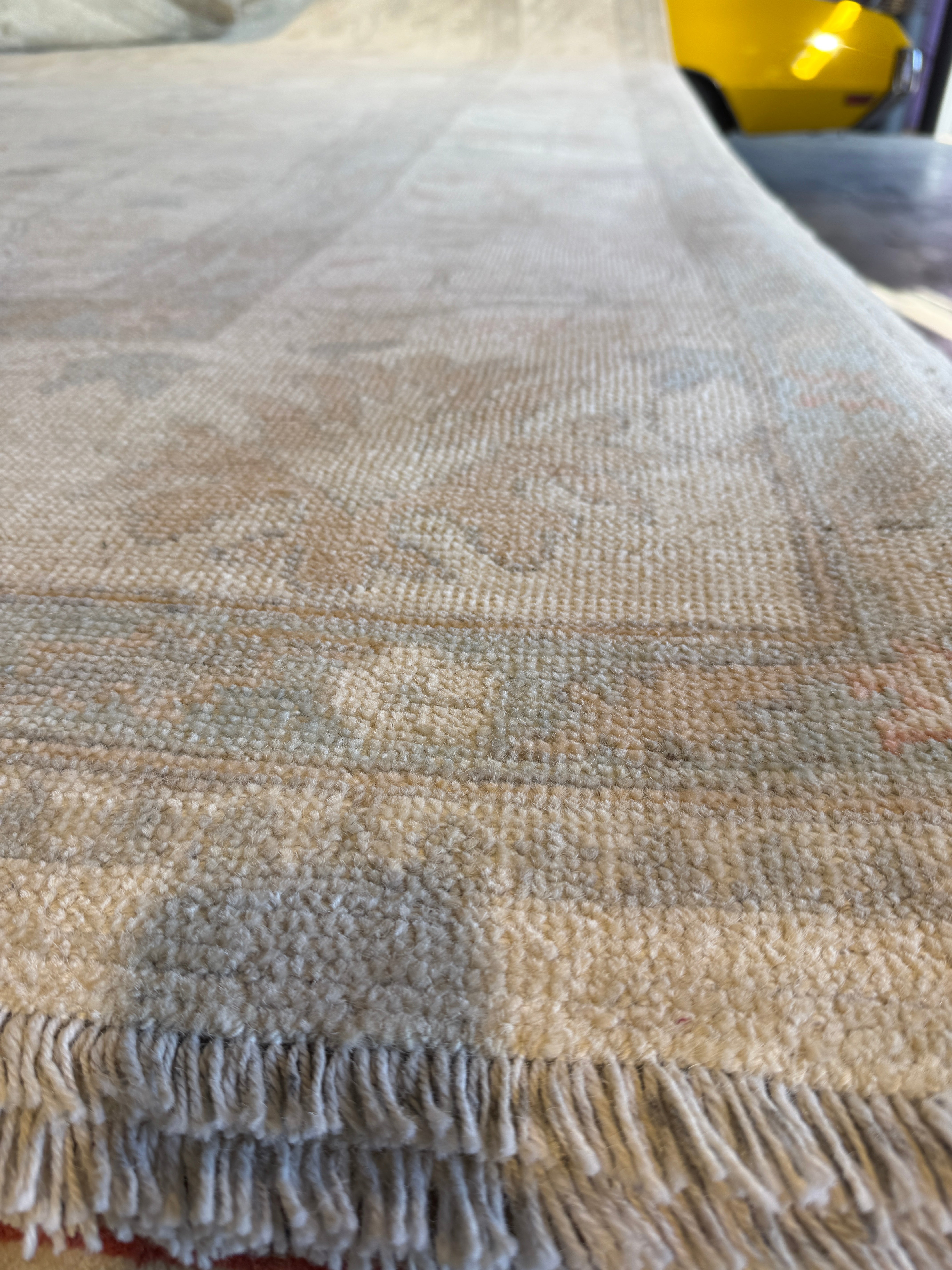 Rose 10.2x13.9 Cream Afghani Whitewashed Oushak