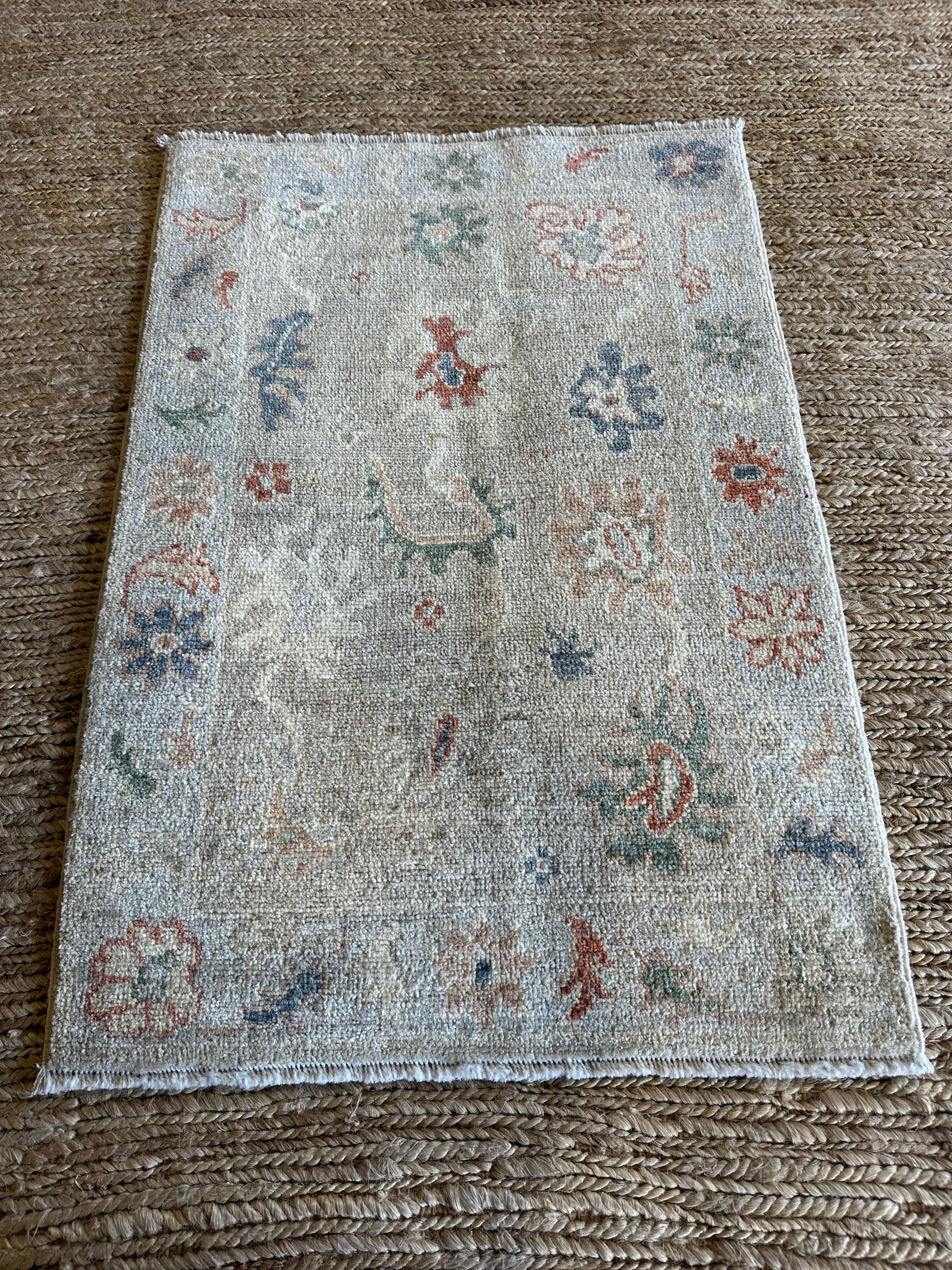 Maddy Westfield 2x3 Grey Afghani Whitewashed Oushak