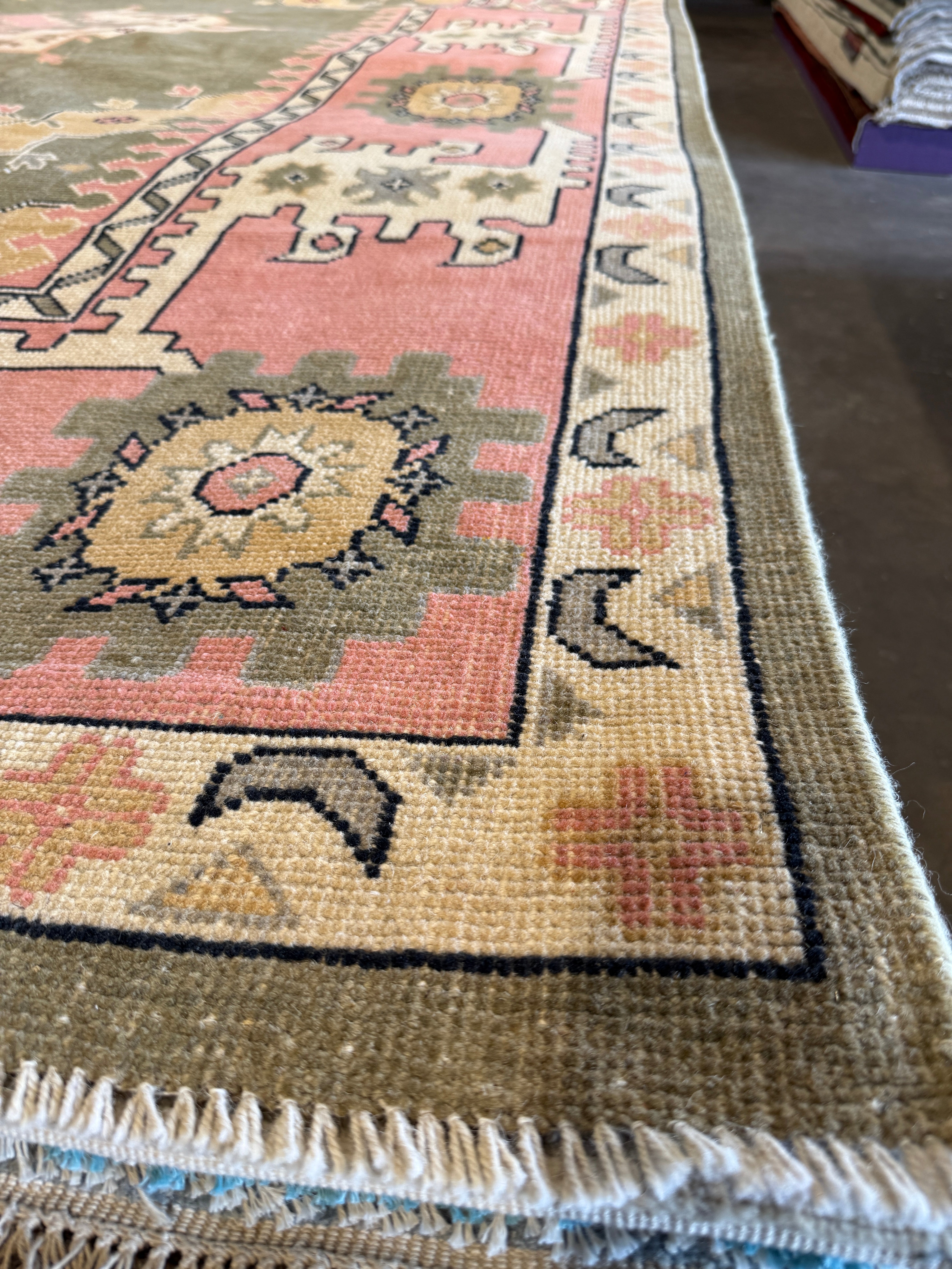Belle-A Walker 9x12.1 Pink Afghani Oushak