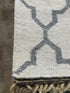 Tilly Thomas Ivory and Grey Handwoven Jali Rug (Multiple Sizes) CLEARANCE