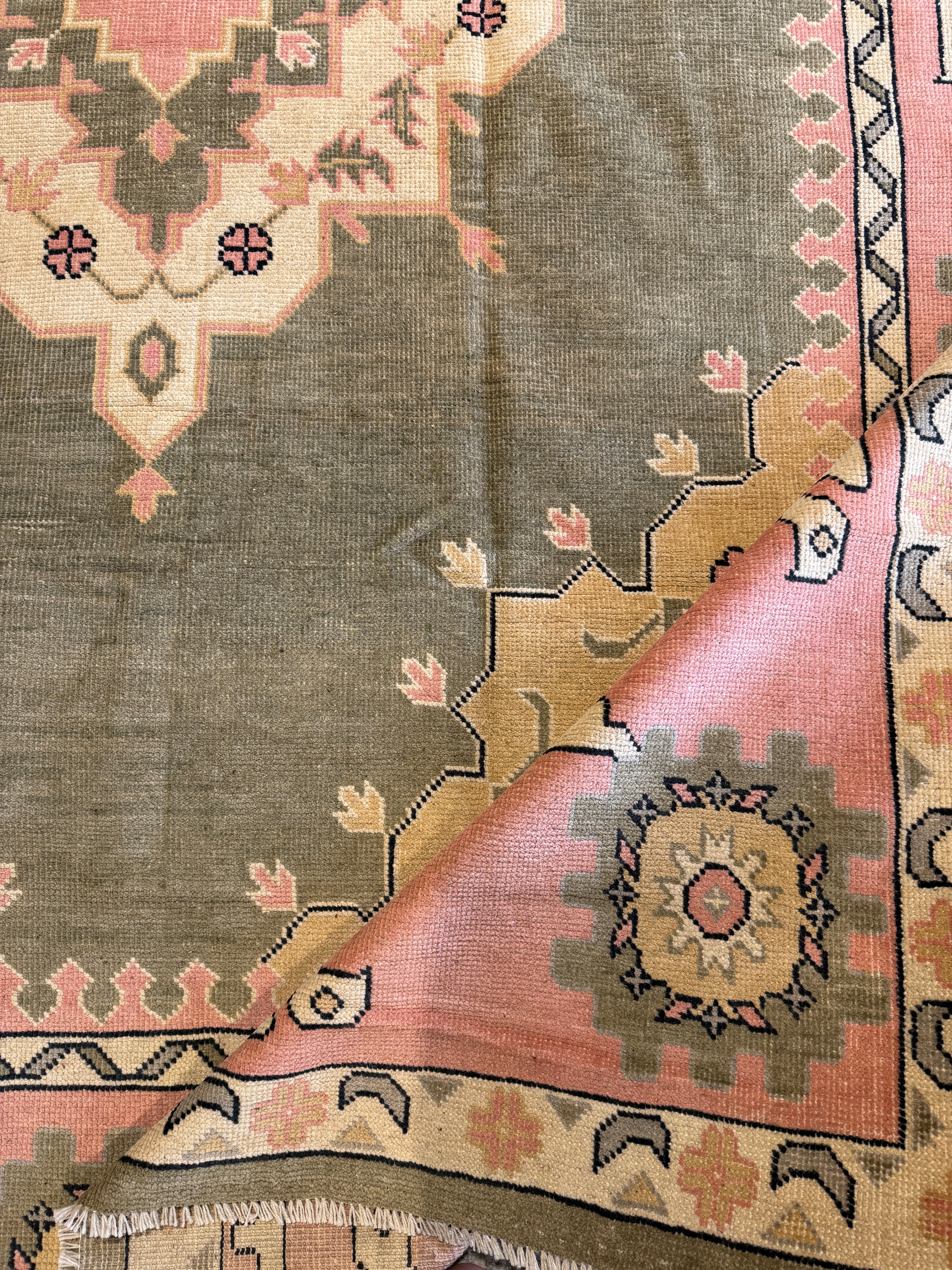 Belle-A Walker 9x12.1 Pink Afghani Oushak