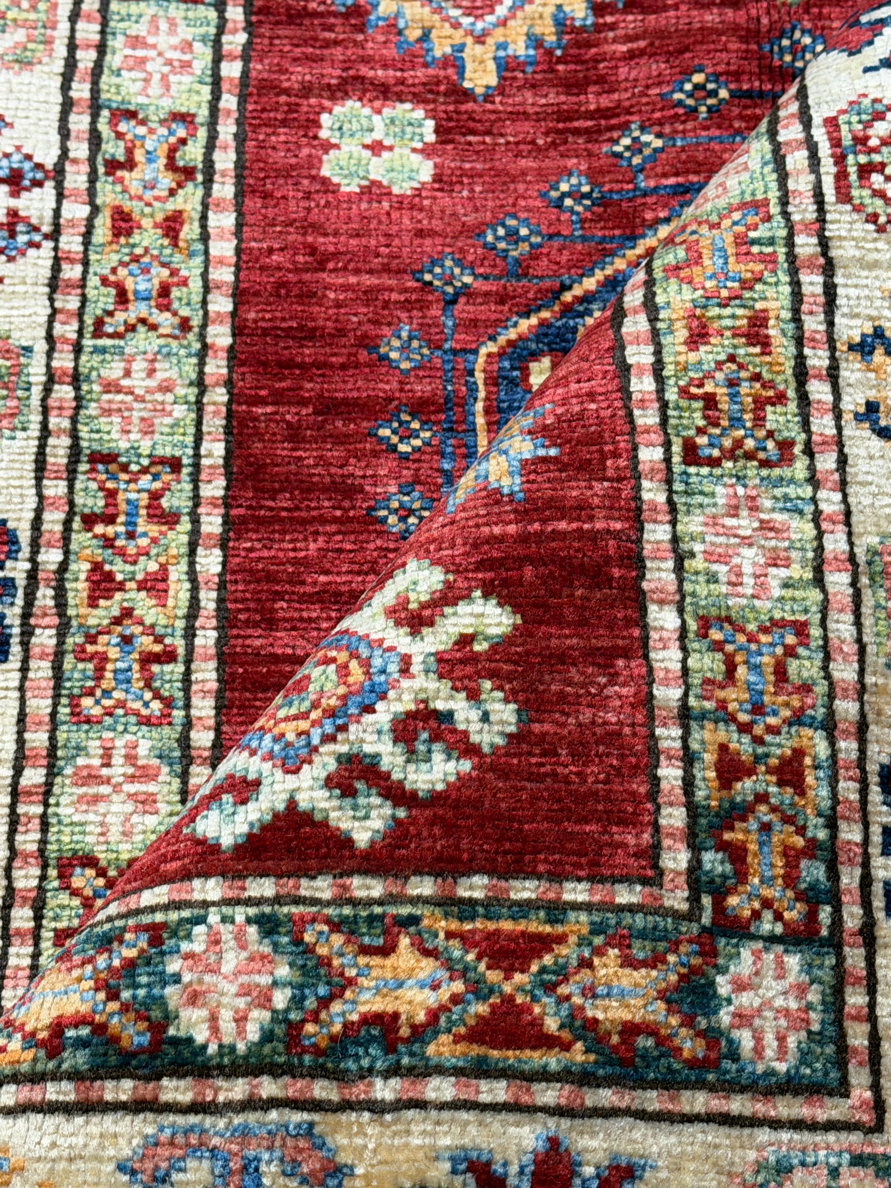 Alice Feeney 2.6x10.4 Red Afghani Khorjin Rug
