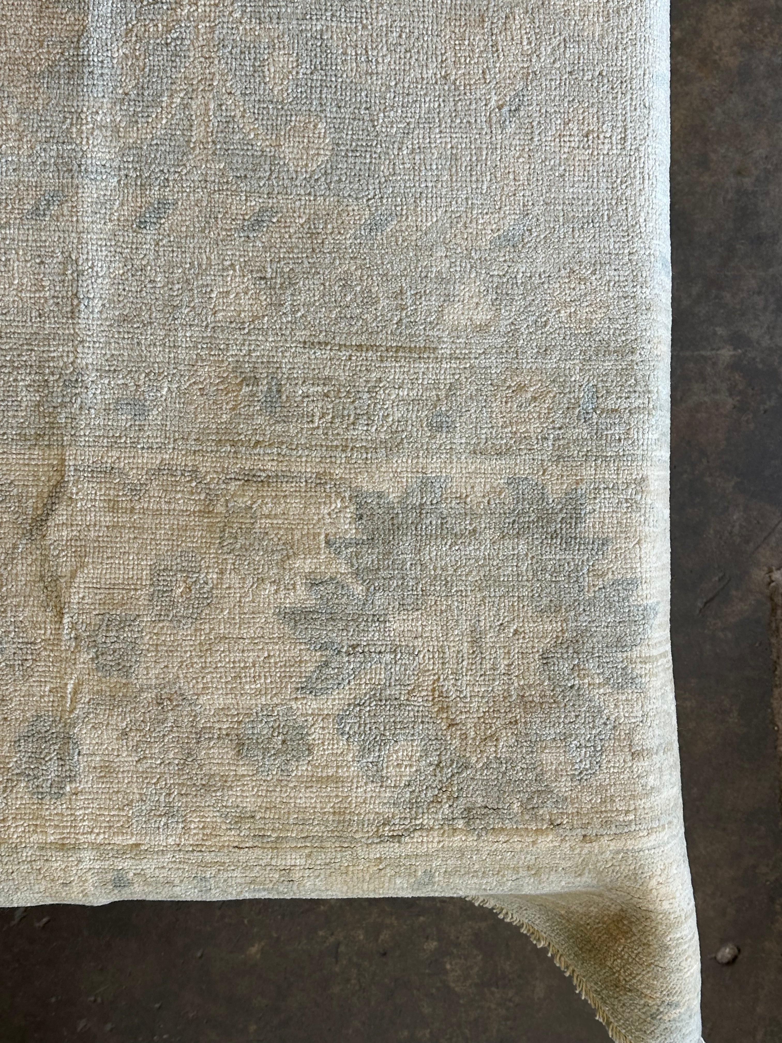 Bella Sanamo 12.1x15 Cream Afghani Whitewashed Oushak
