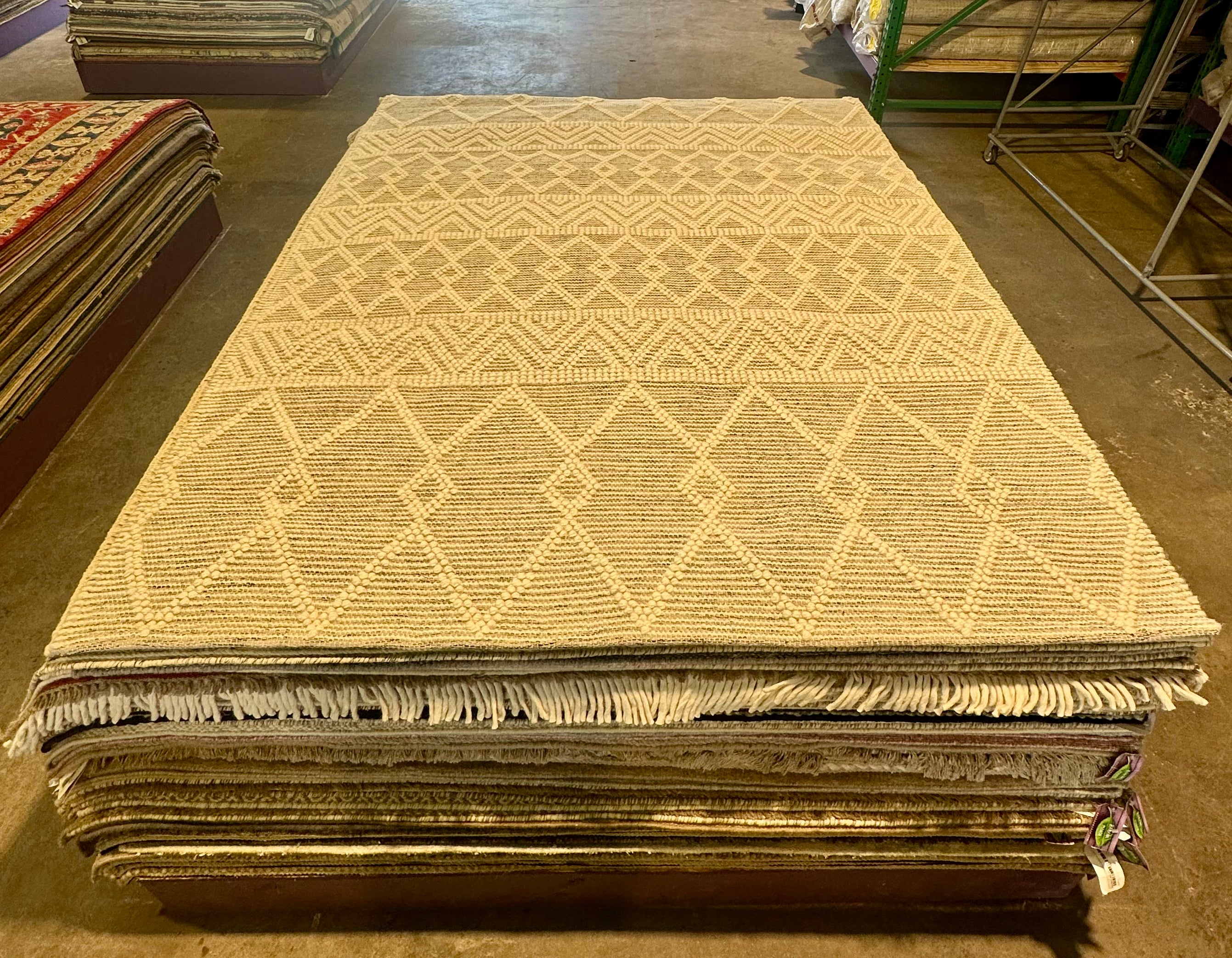 The Sweeney Sisters White Handwoven Rug (Mutiple Sizes)