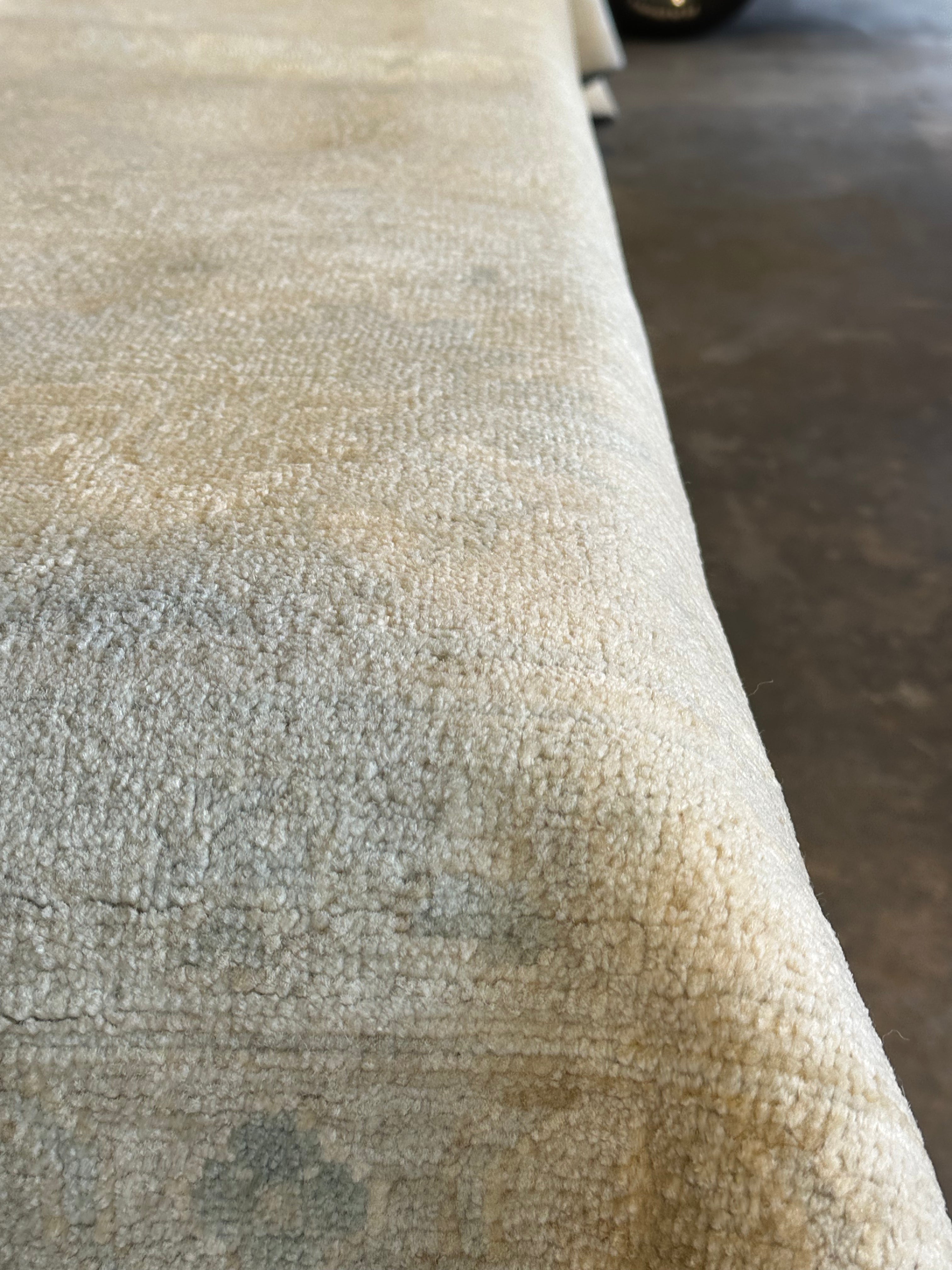 Bella Sanamo 12.1x15 Cream Afghani Whitewashed Oushak
