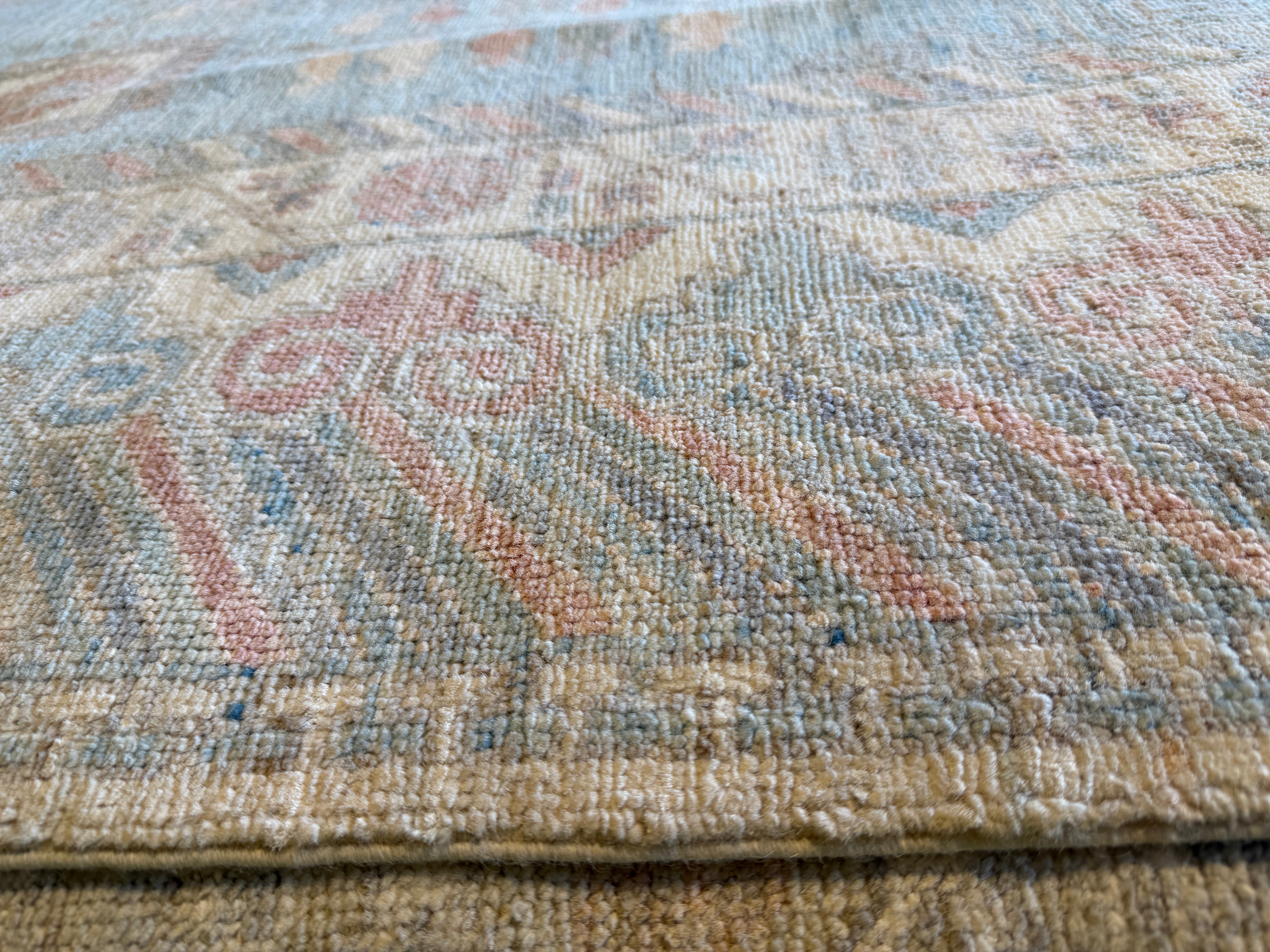 Kimberly Guerrero 7.10x10 Blue Afghani Whitewashed Oushak