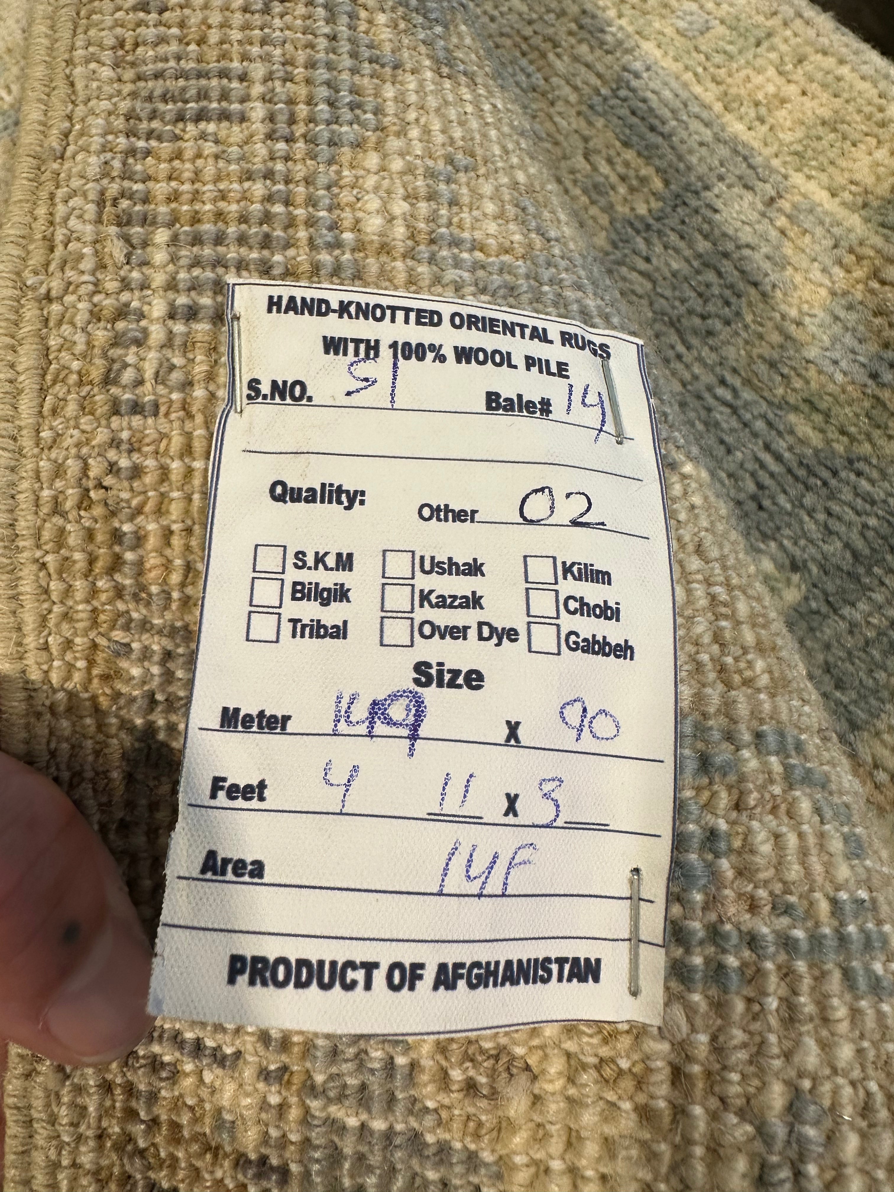 Jemima Witt 3x4.11 Afghani Whitewashed Oushak