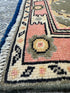 Huda Mustafa 2.9x7.1 Pink Afghani Oushak Runner