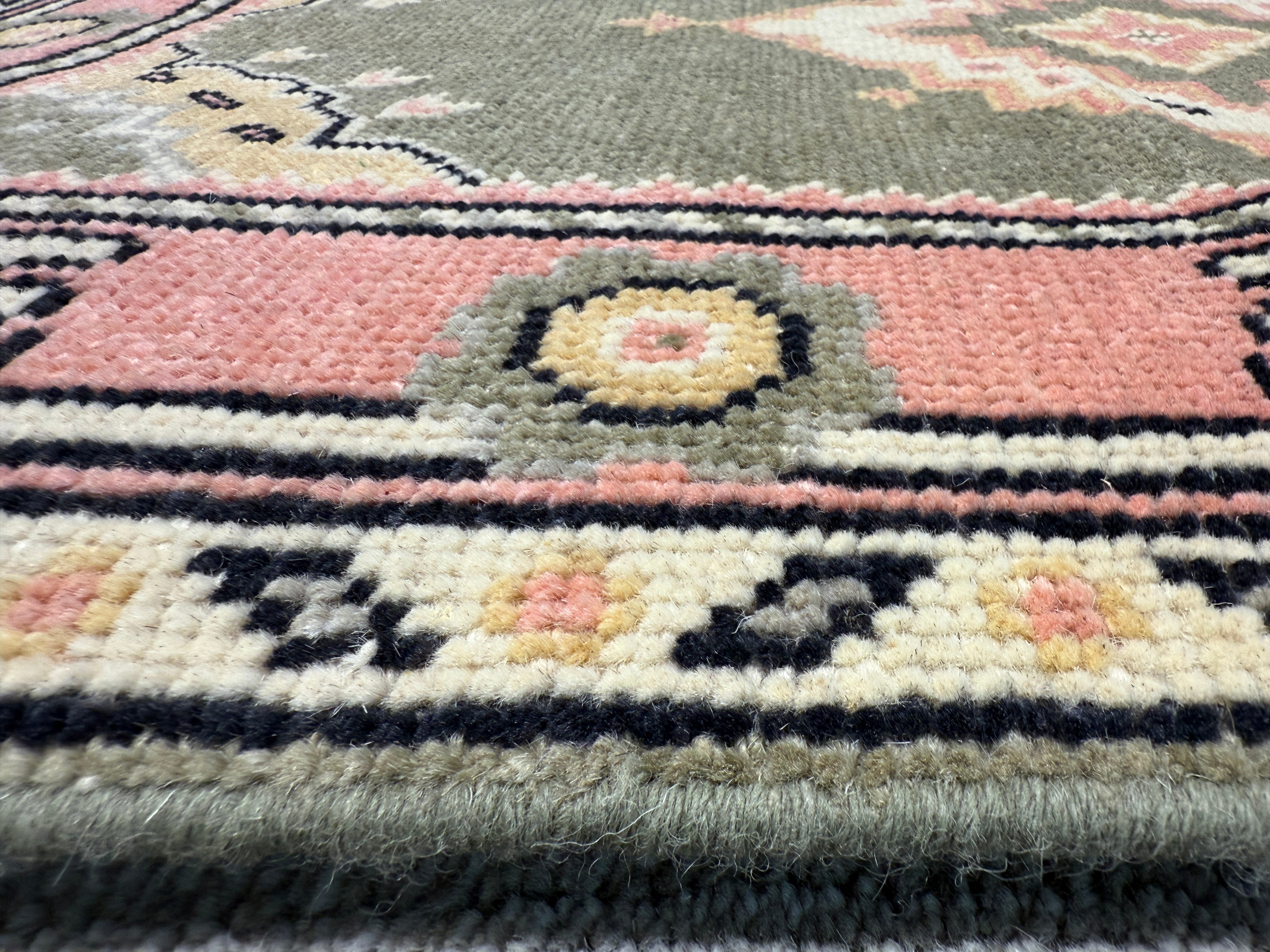 Huda Mustafa 2.9x7.1 Pink Afghani Oushak Runner