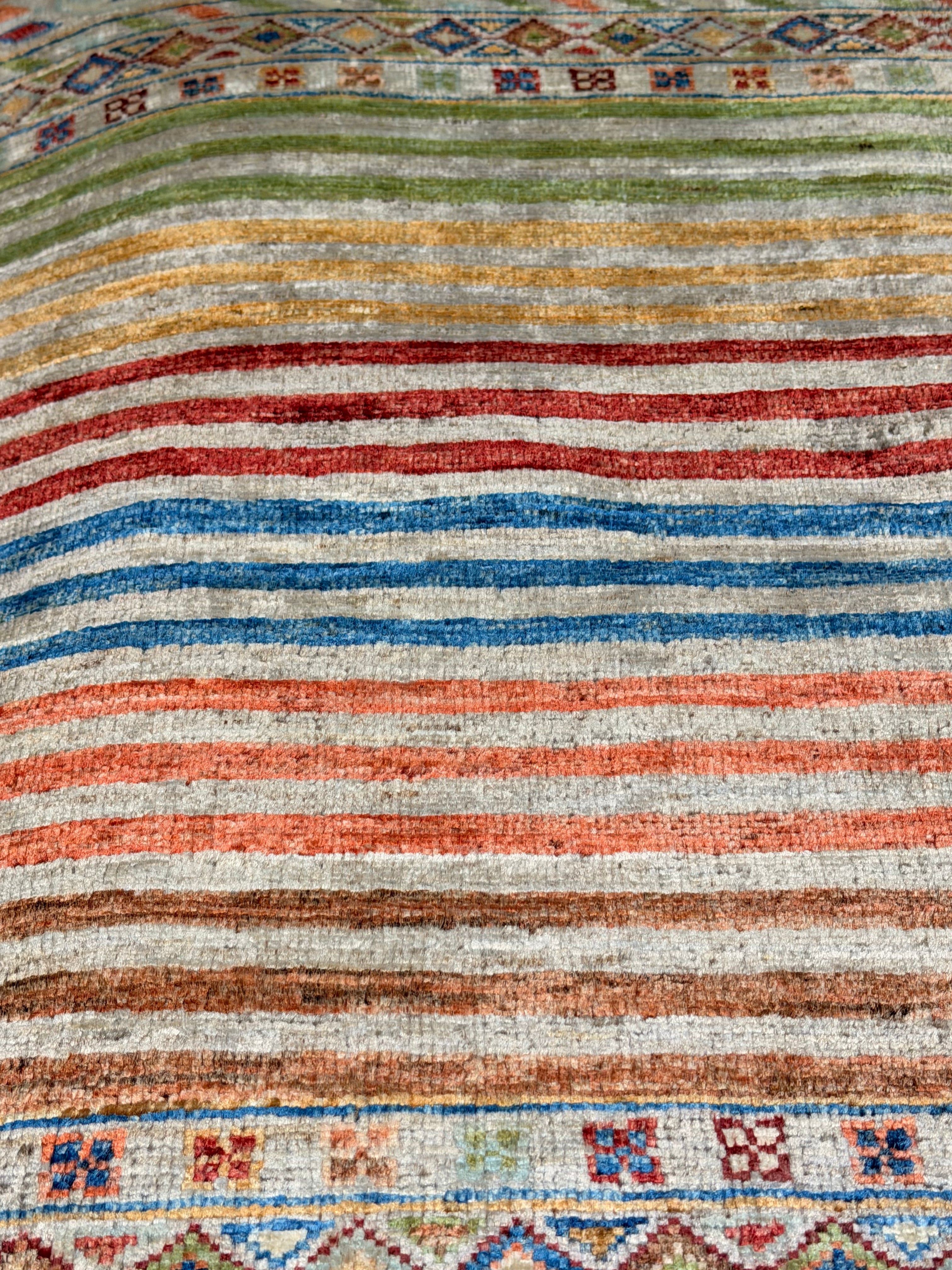 Sydni Michelle Perry 3.4x4.11 Silver/Grey Afghani Khorjin Rug