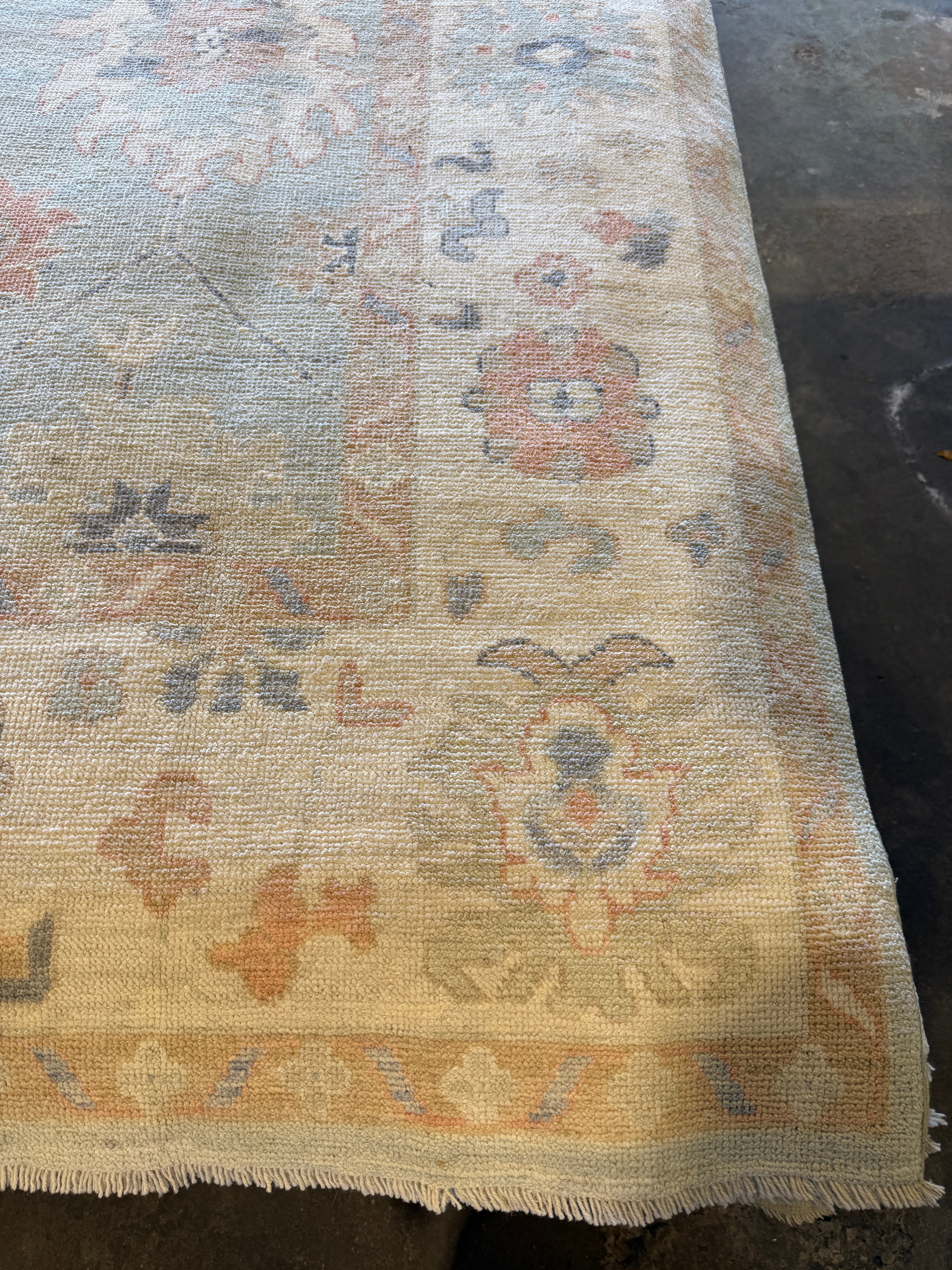 Lazzelle Gelias 8x10.1 Blue Afghani Whitewashed Oushak