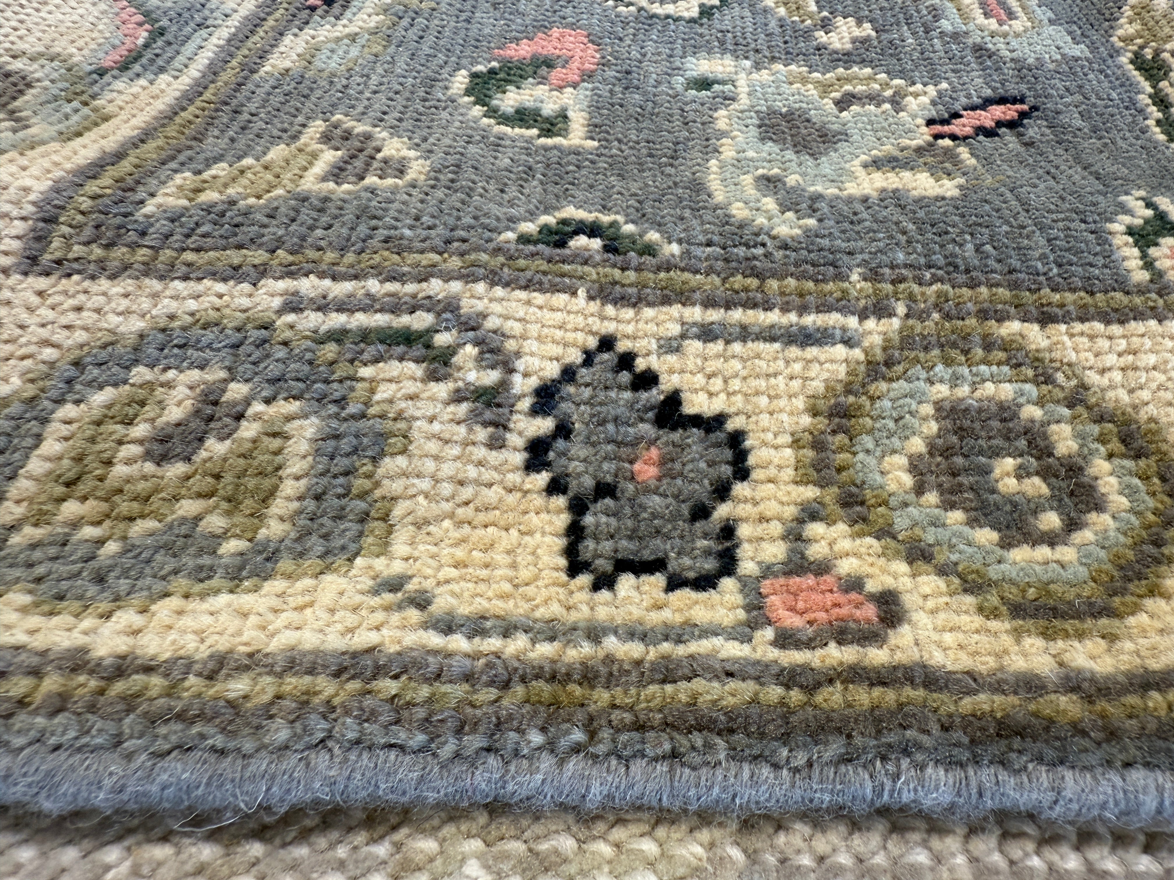 Iris Kendall 3.2x3.3 Grey Afghani Oushak