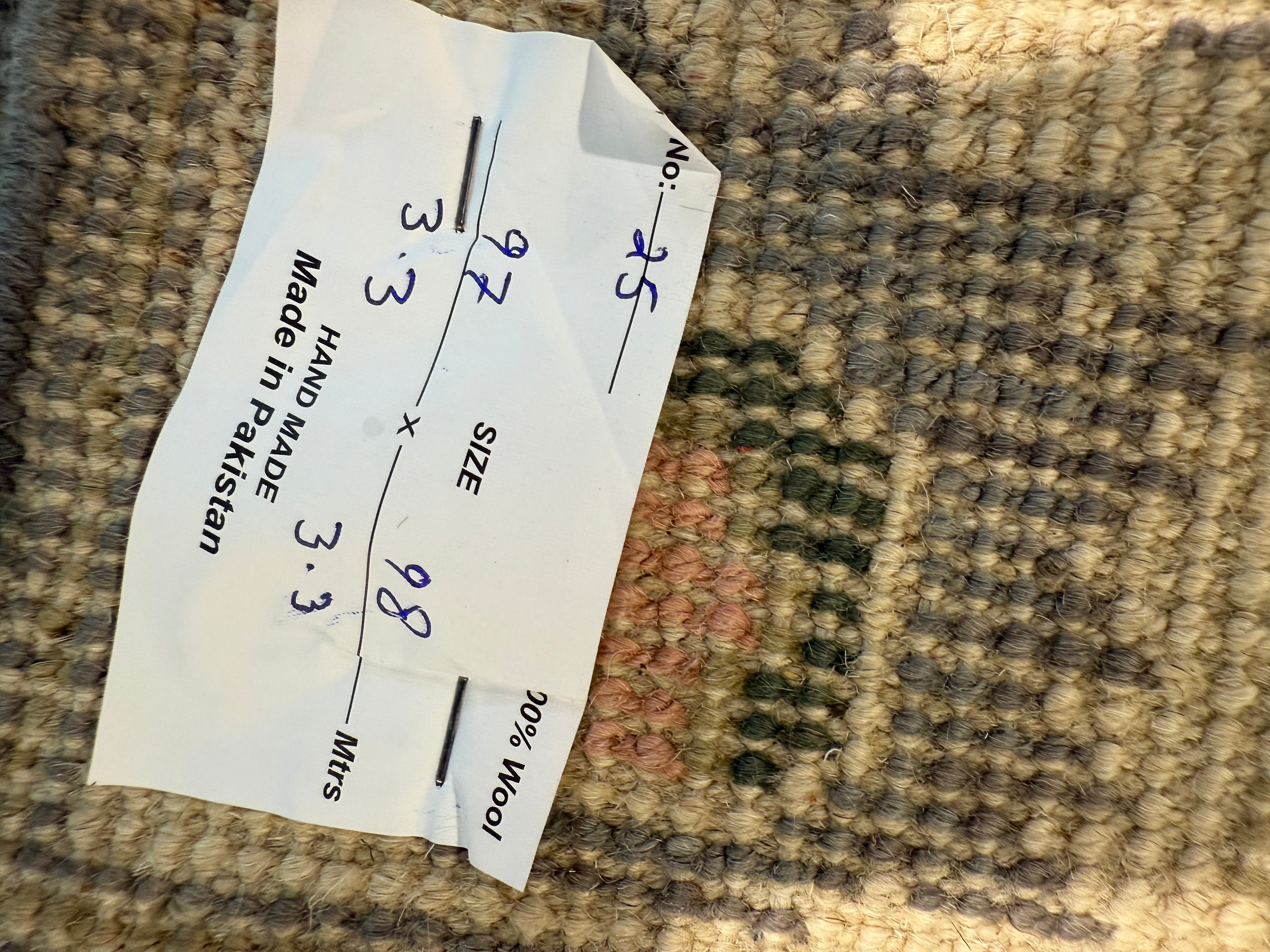 Iris Kendall 3.2x3.3 Grey Afghani Oushak