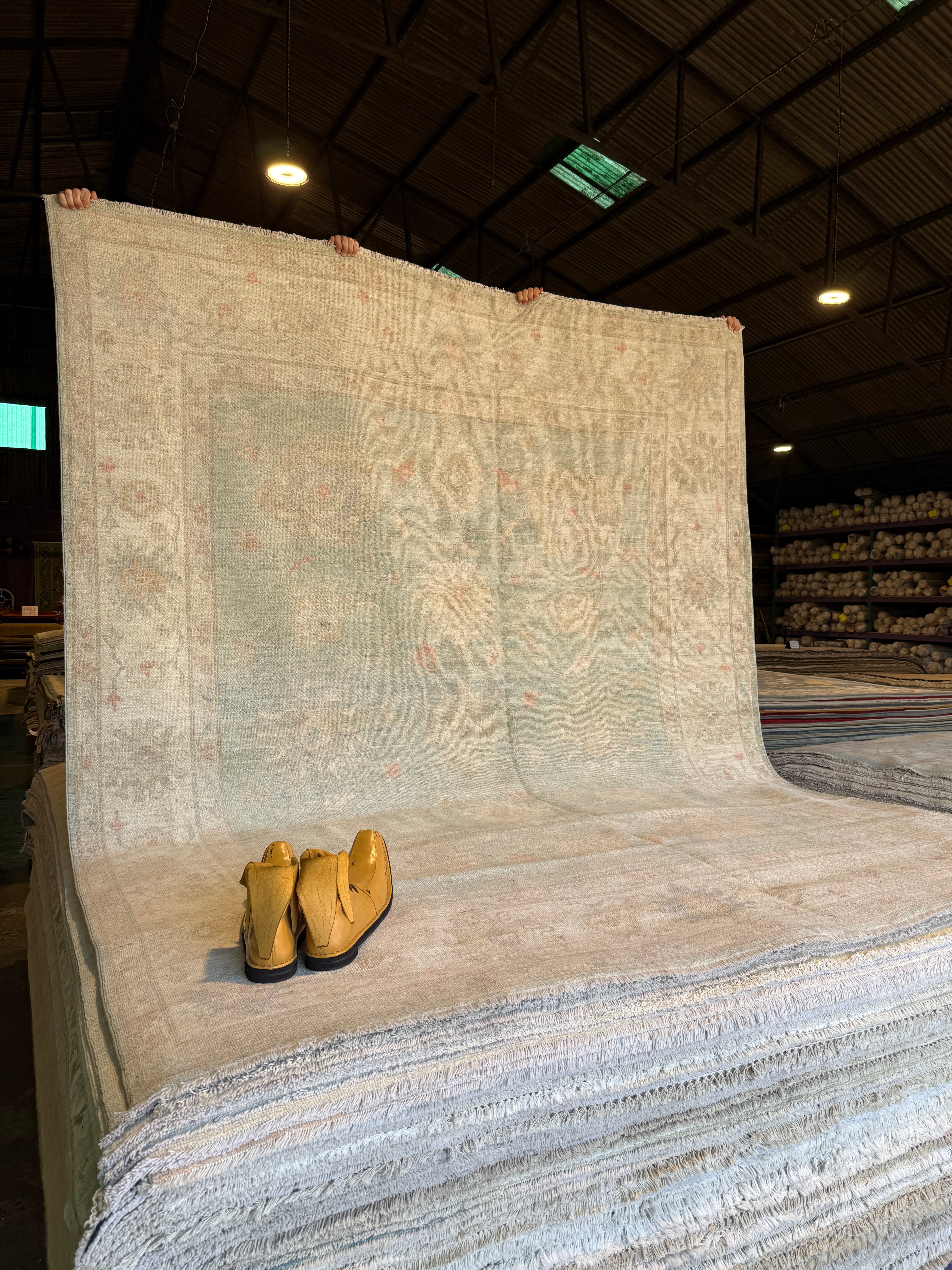 Matilda Lawler 8x9.11 Blue Afghani Whitewashed Oushak