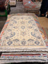 Tessa Thompson 2.1x3 Cream and Blue Afghani Heriz Rug