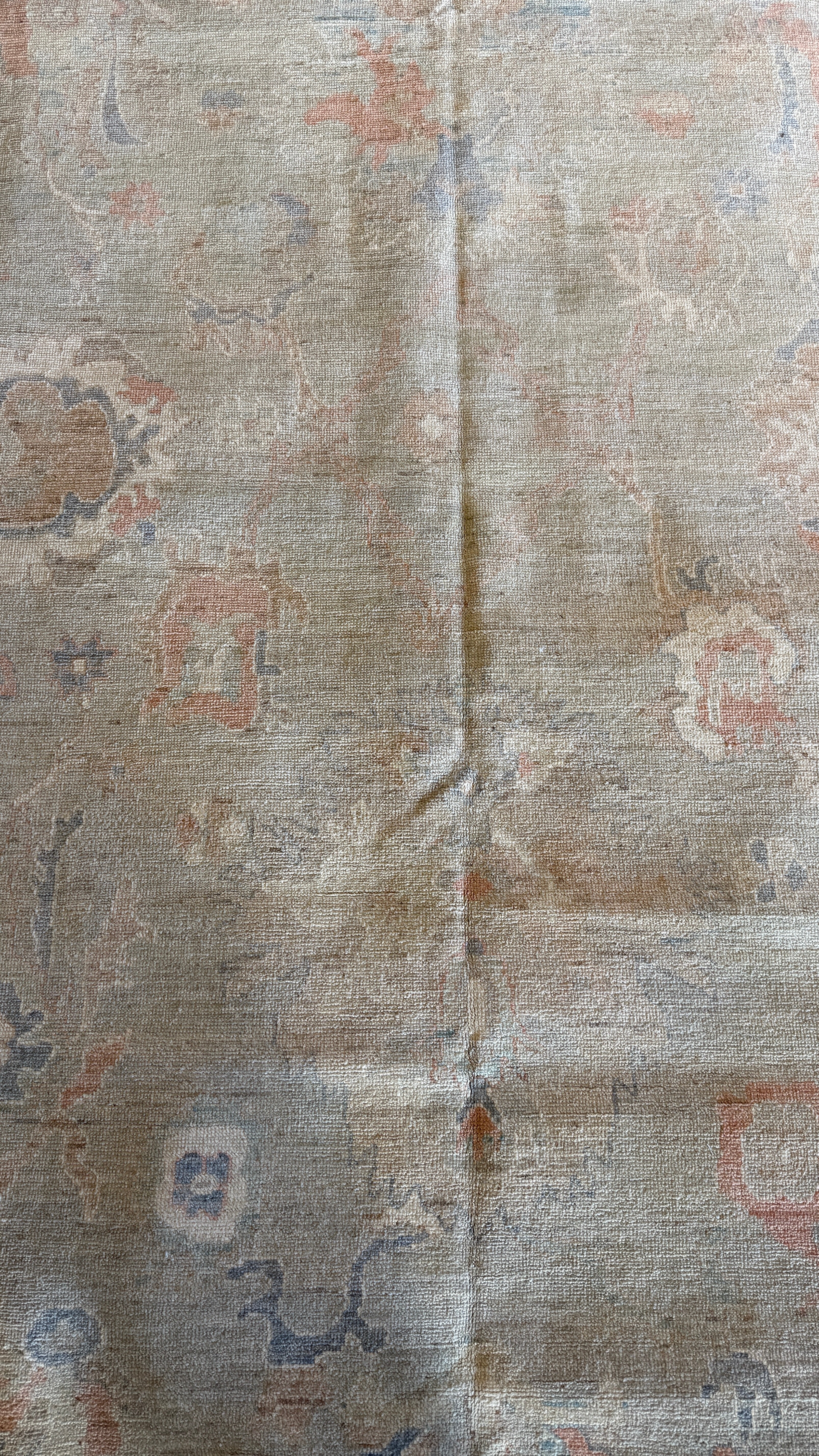 Katie Lunman 9.9x13.8 Blue Afghani Whitewashed Oushak