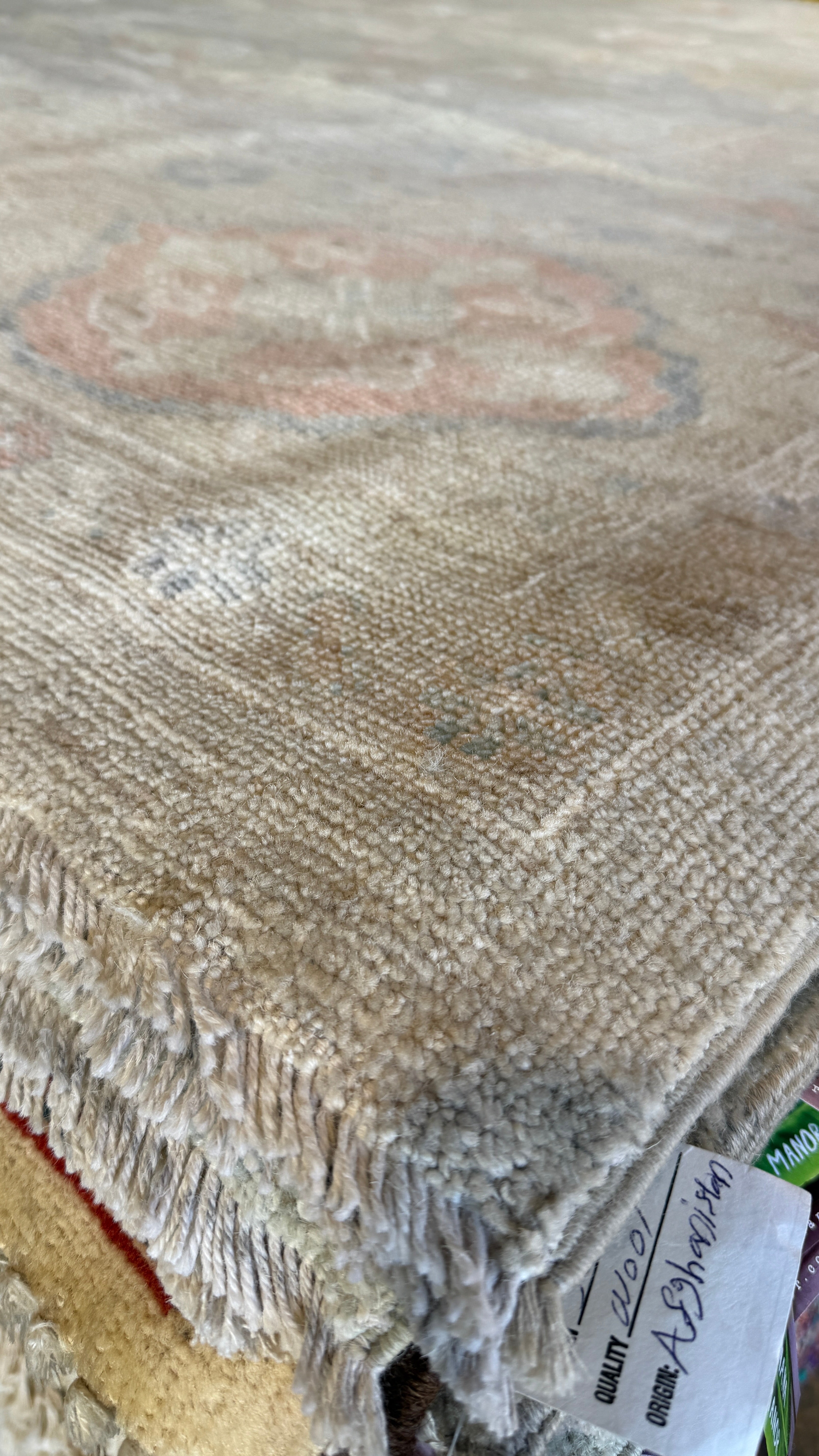 Katie Lunman 9.9x13.8 Blue Afghani Whitewashed Oushak