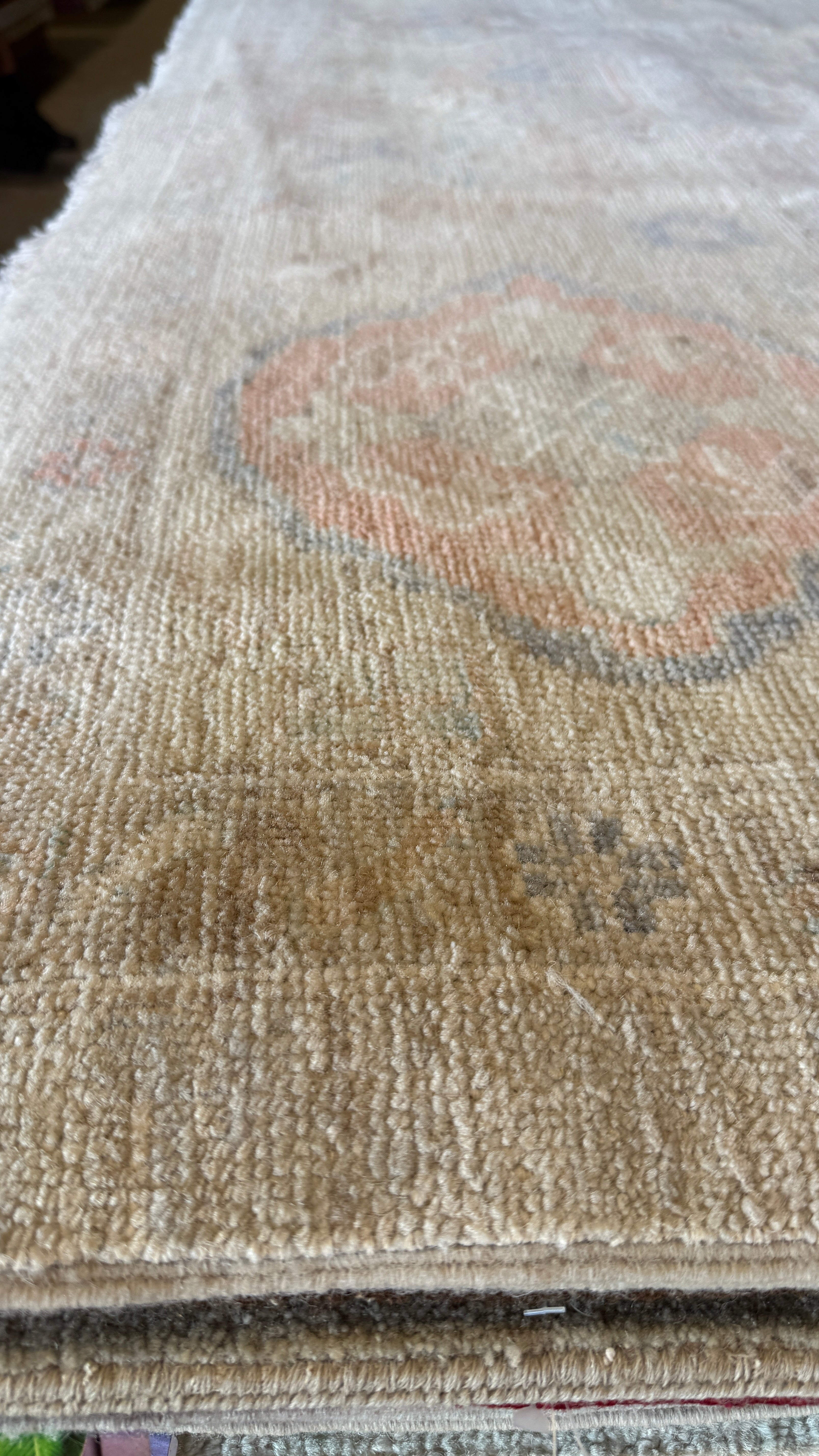 Katie Lunman 9.9x13.8 Blue Afghani Whitewashed Oushak