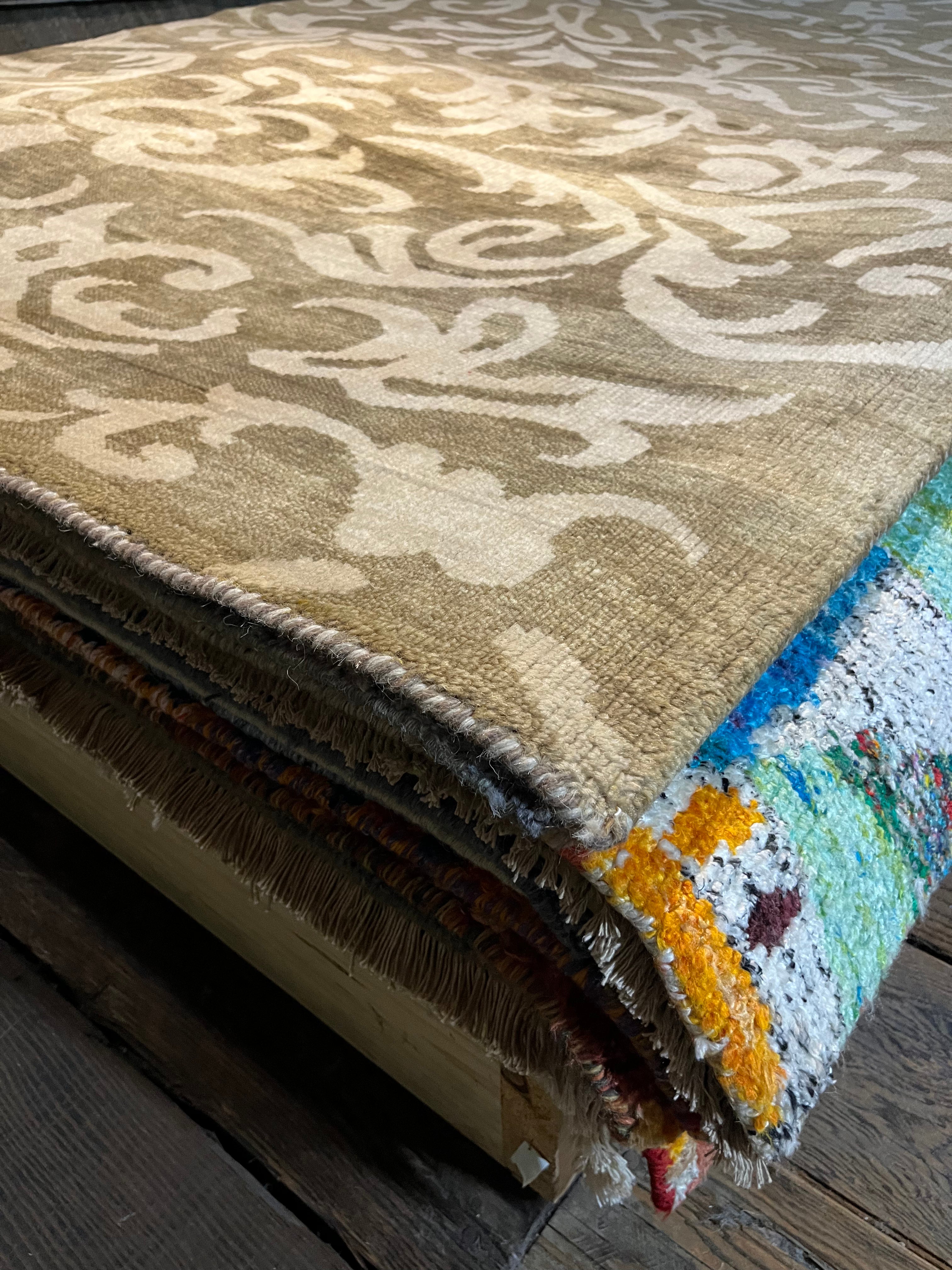 Opal 5x8 Brown and Beige Floral Rug | Banana Manor Rug Company