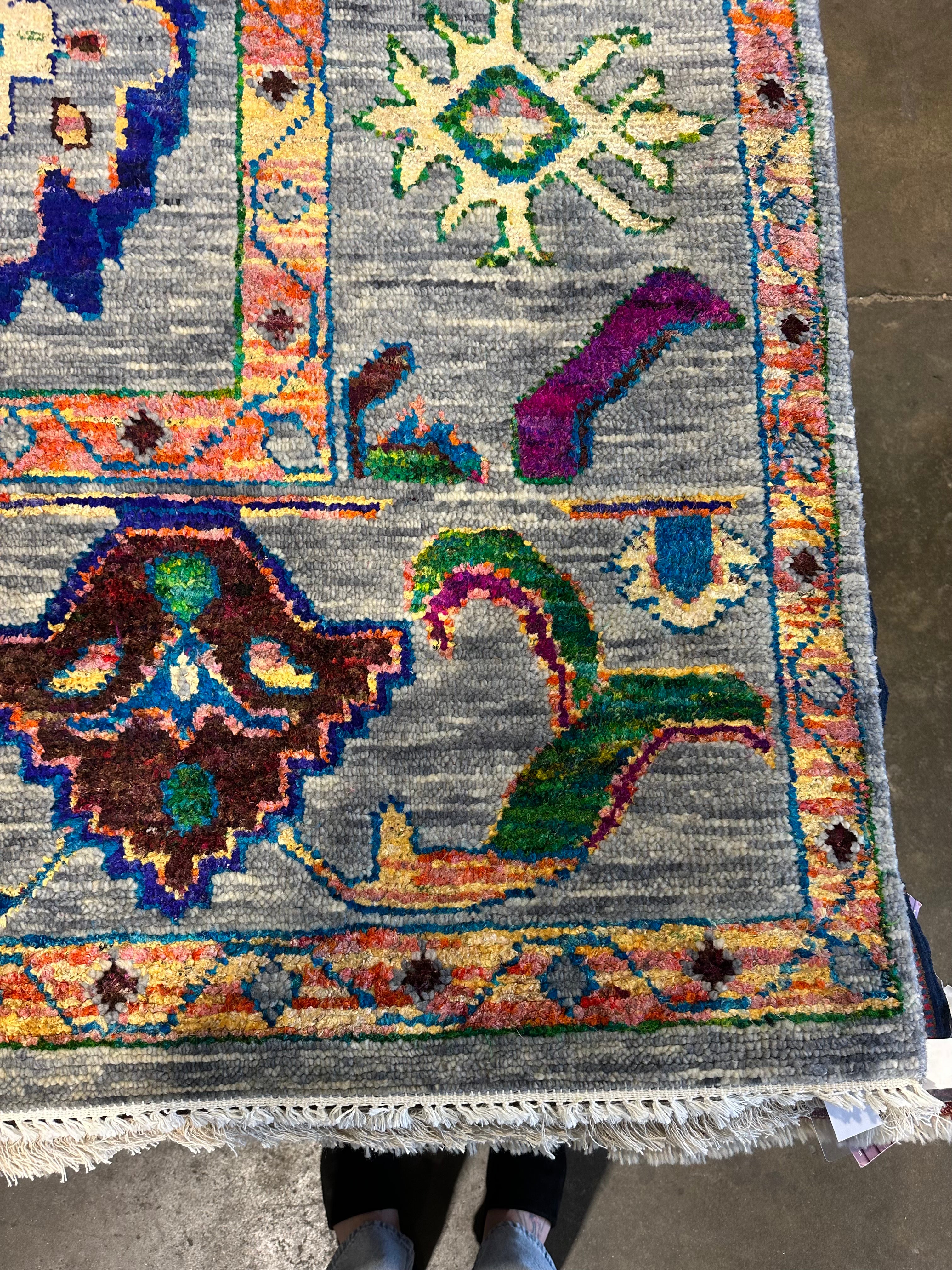 Jo-Ellen Paige 9x11.5 Grey Karina Rug - CLEARANCE 30% off