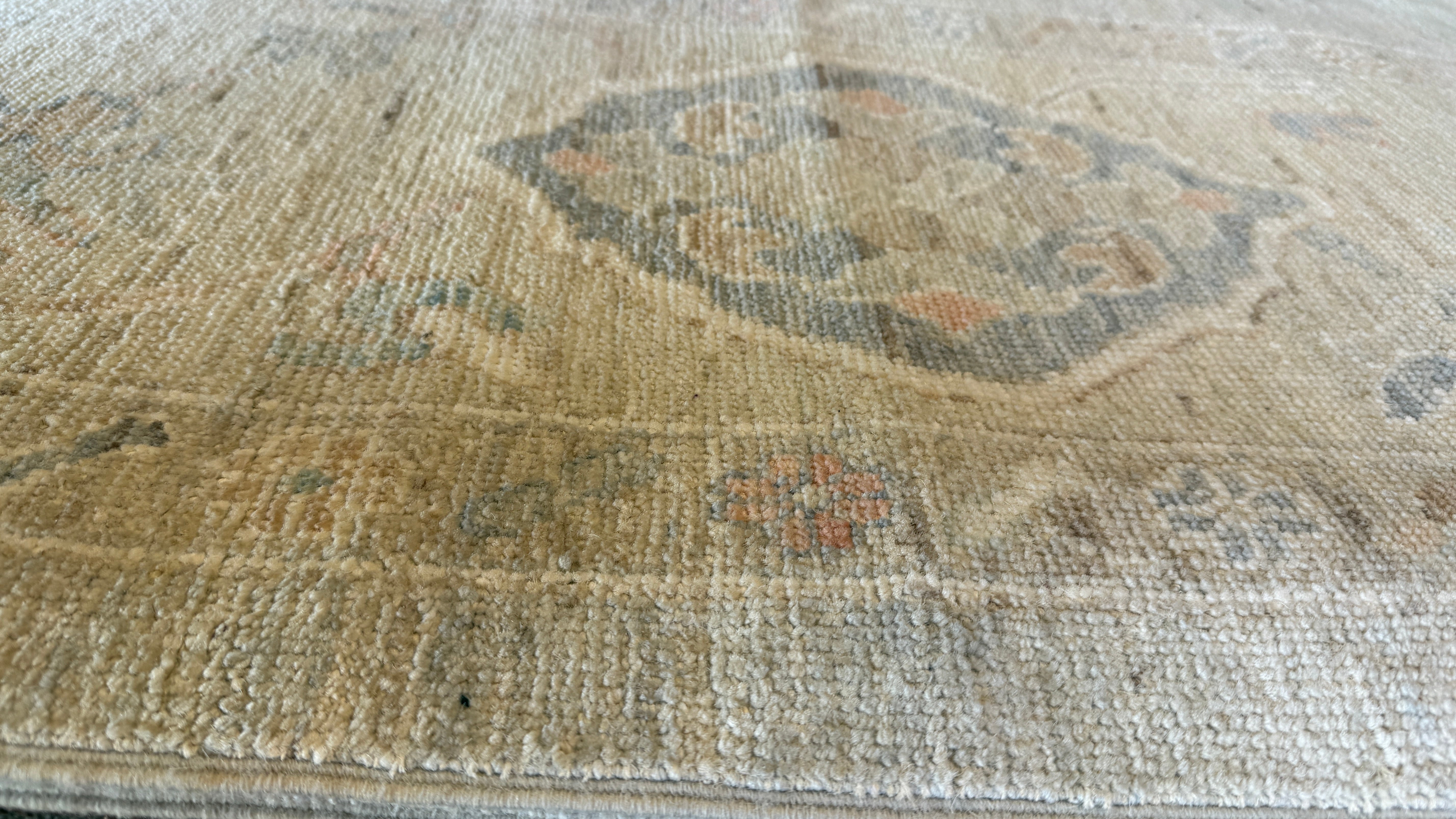 Katie Lunman 9.9x13.8 Blue Afghani Whitewashed Oushak