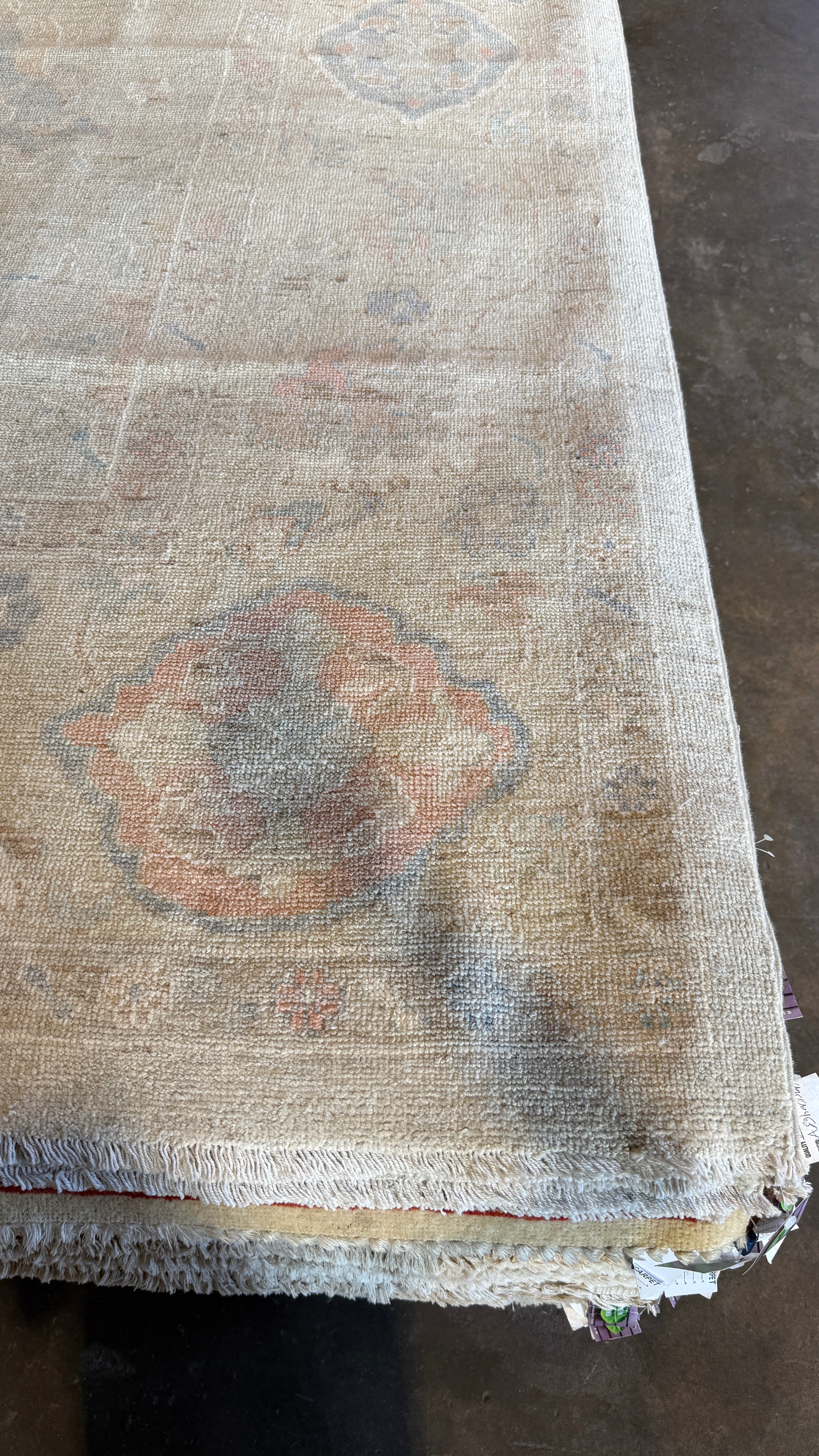 Katie Lunman 9.9x13.8 Blue Afghani Whitewashed Oushak