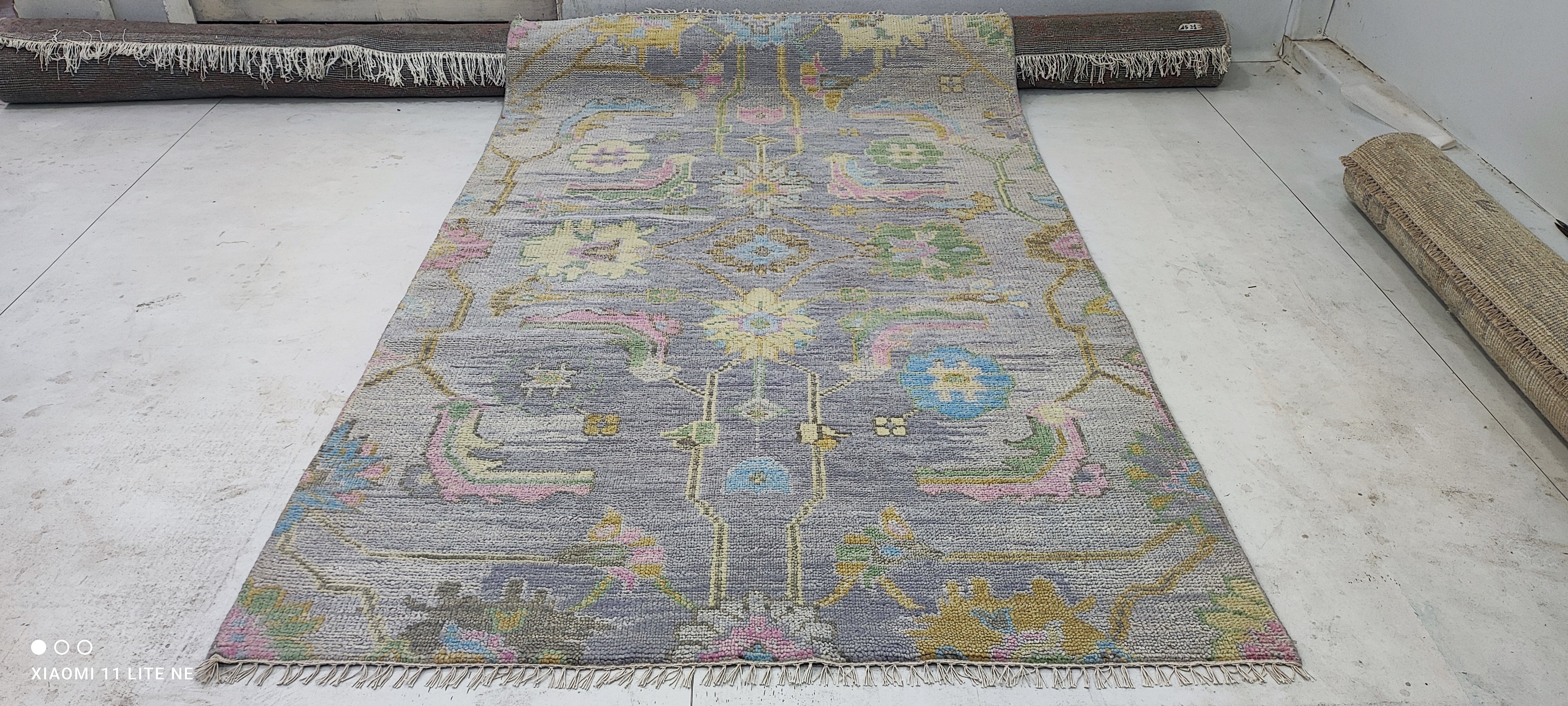 Taylor Swift 5x8 Pastel Hand-Knotted Oushak Rug