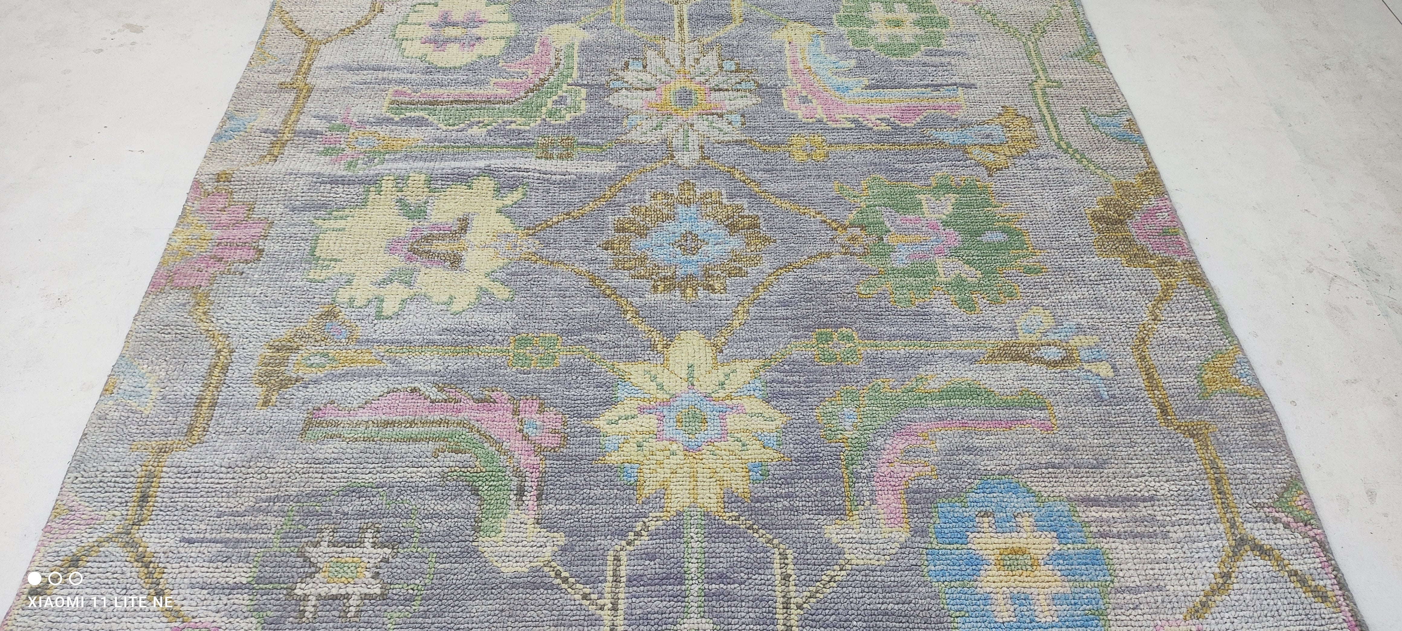 Taylor Swift 5x8 Pastel Hand-Knotted Oushak Rug