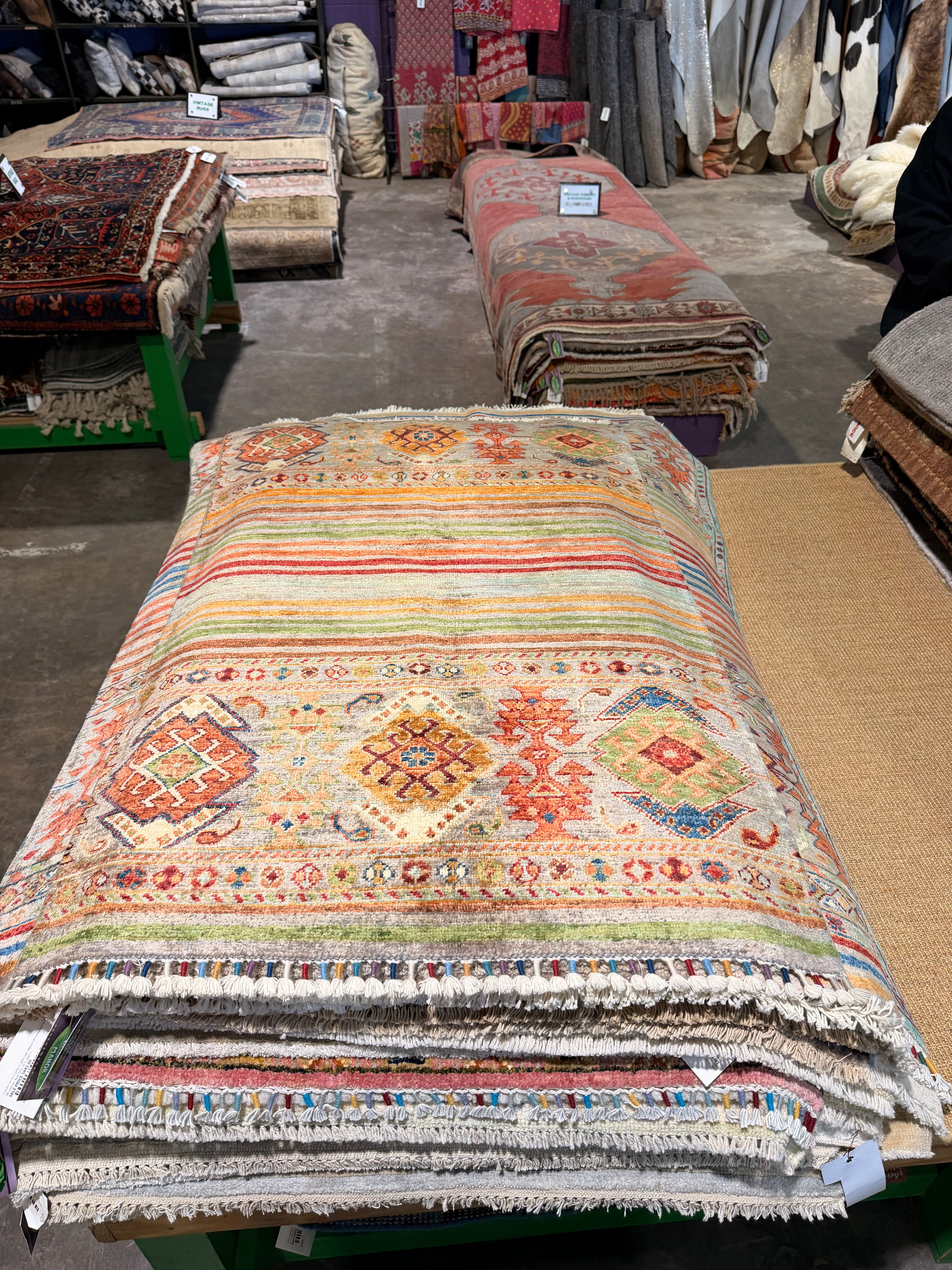 Heather Gay 2.7x4.5 Silver/Grey Afghani Khorjin Rug