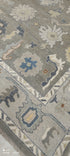 Yasmine Cope 9x11.9 Grey Hand-Knotted Rug
