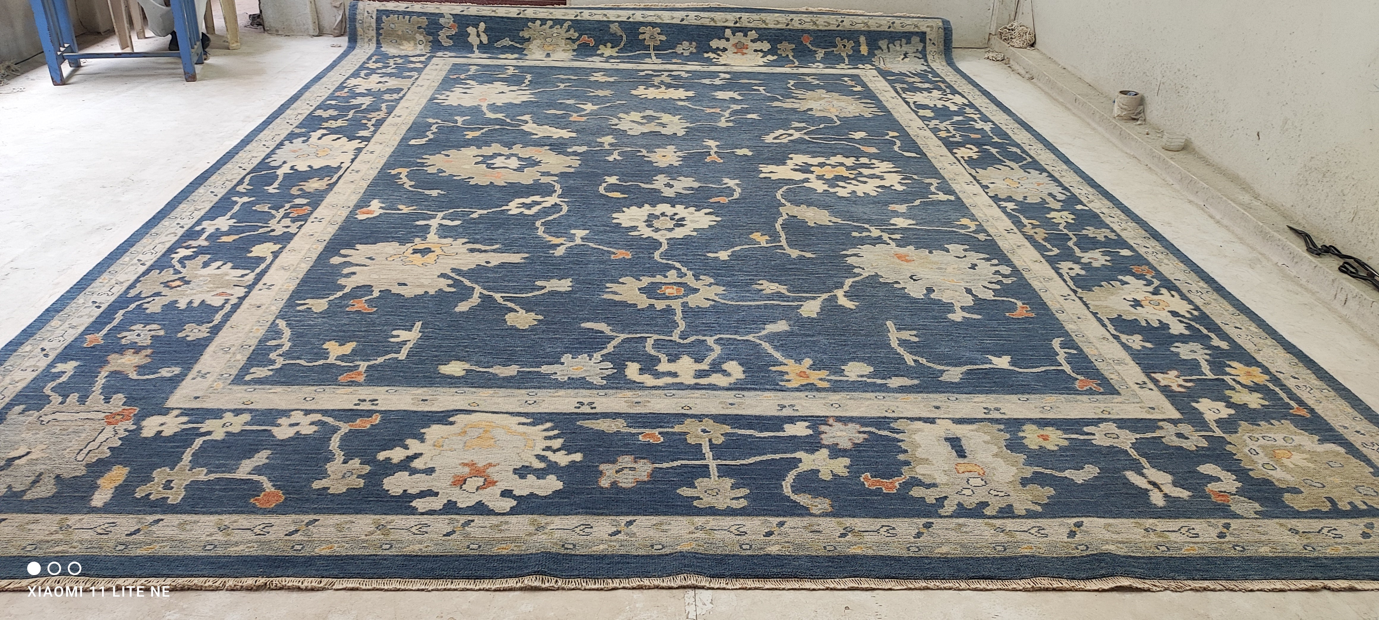 Wayona Lamb 10.3x14 Blue Hand-Knotted Rug