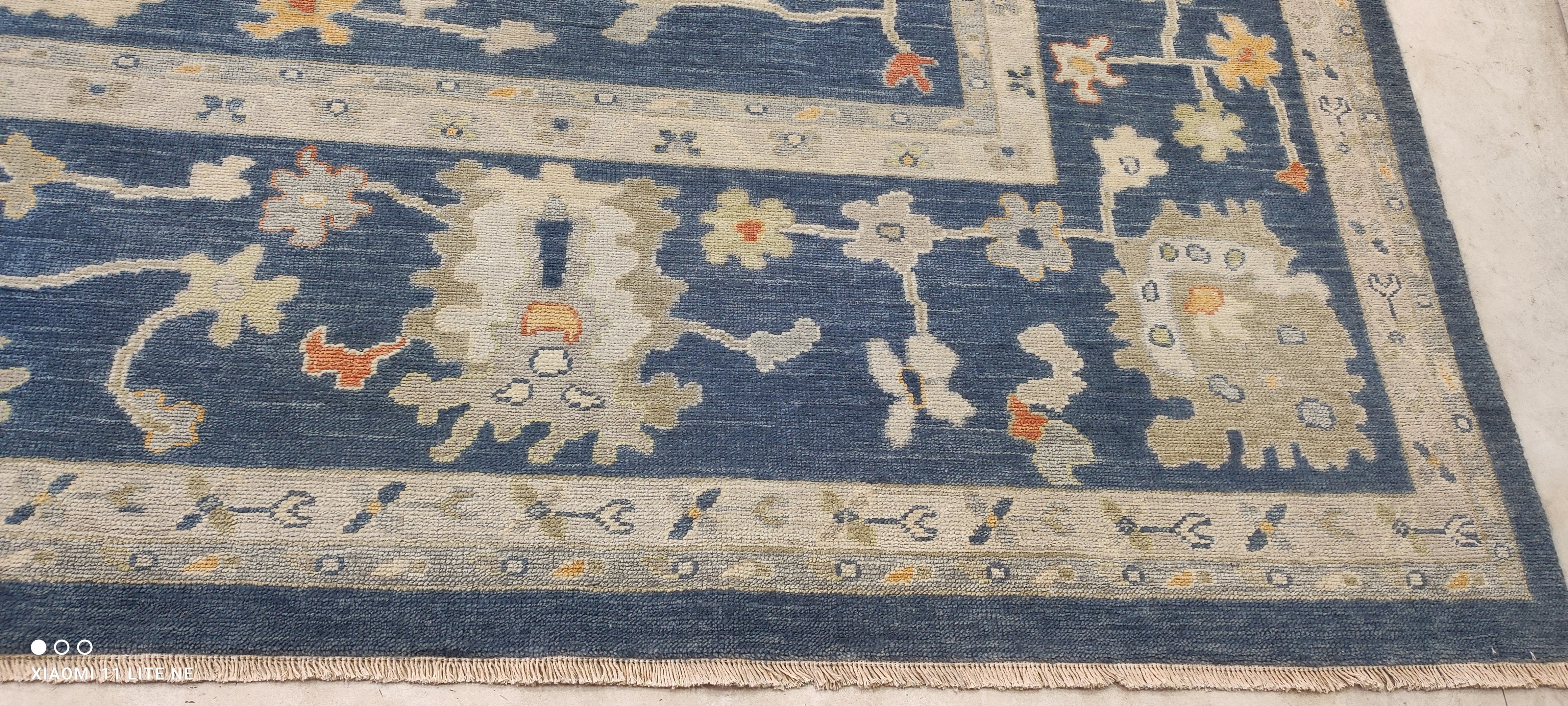 Wayona Lamb 10.3x14 Blue Hand-Knotted Rug