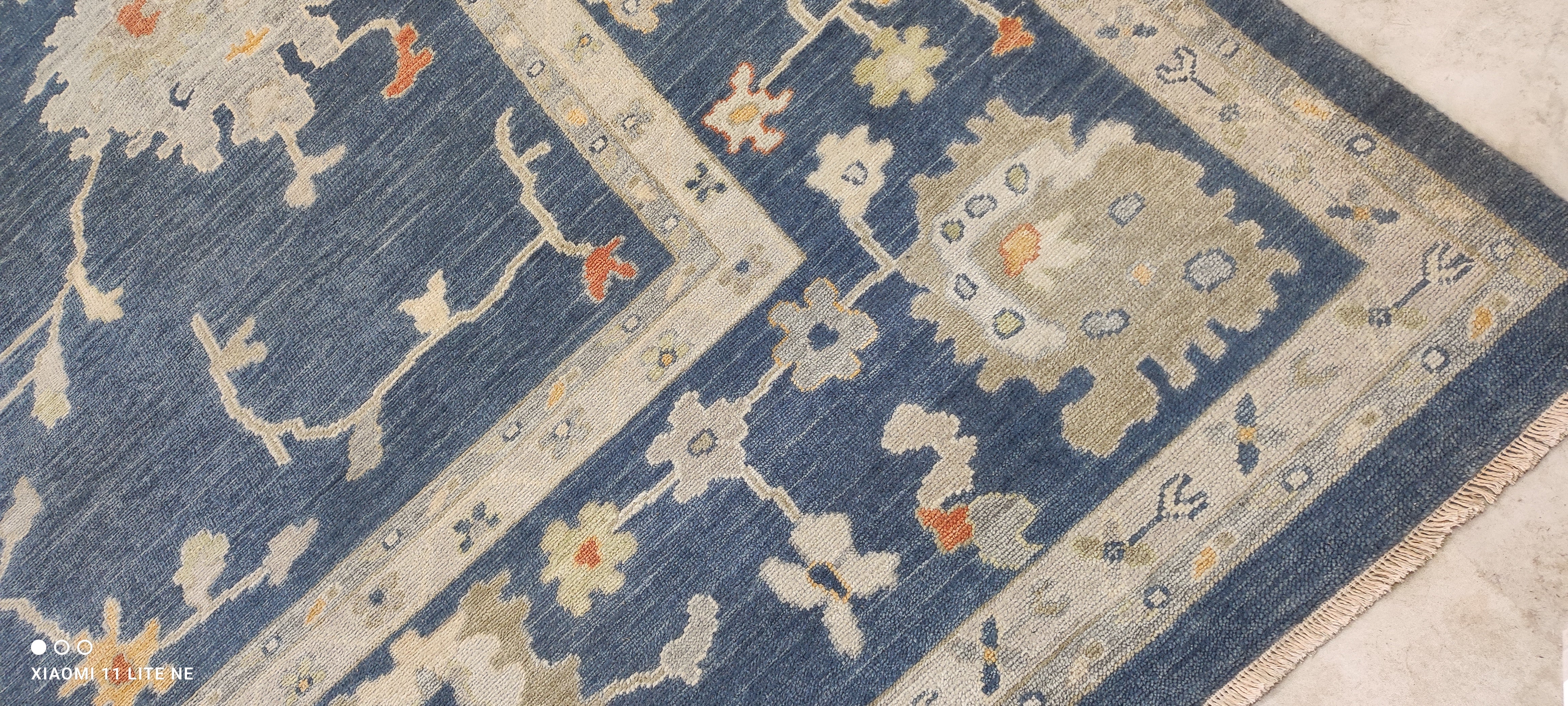 Wayona Lamb 10.3x14 Blue Hand-Knotted Rug